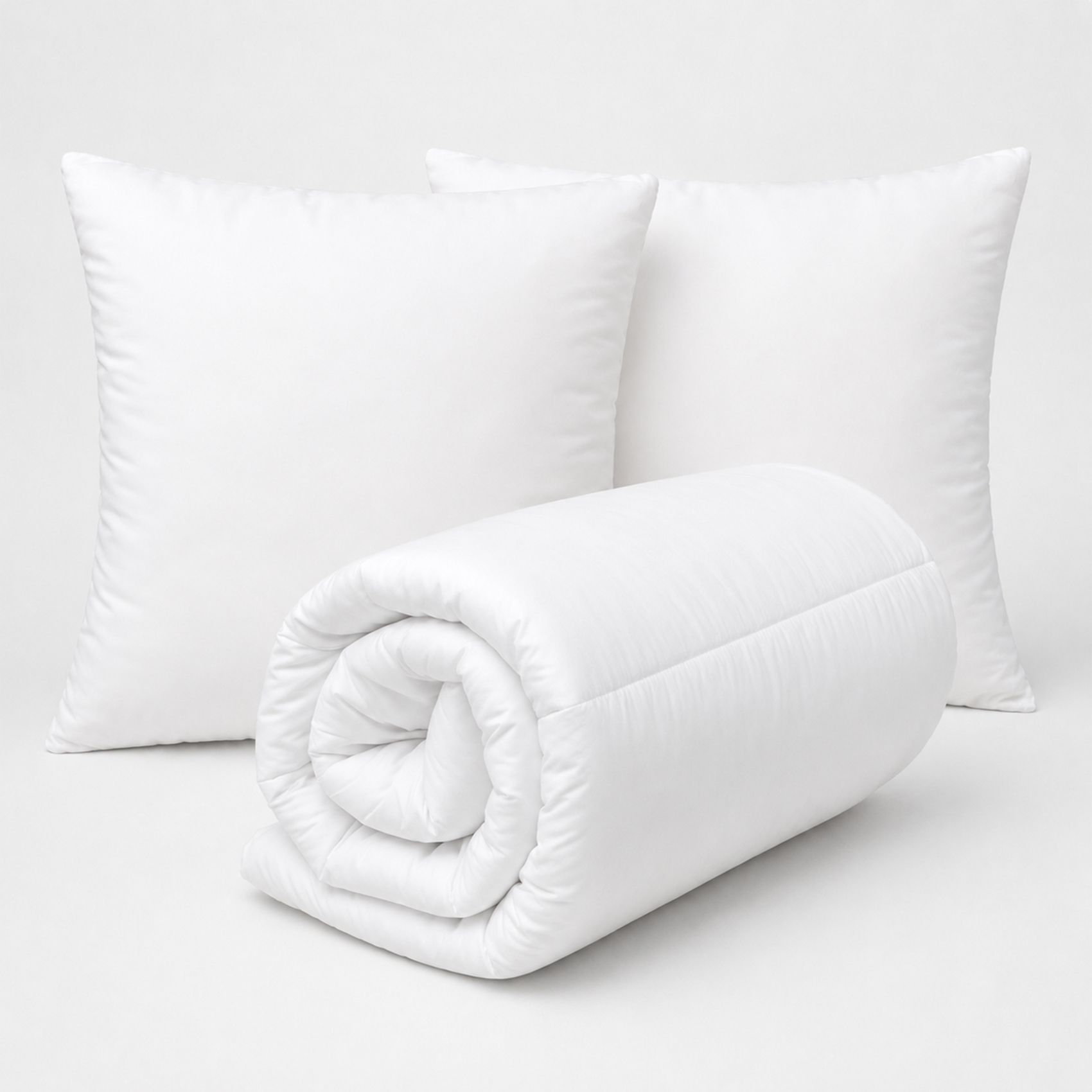 Lot couette chaude premium anti-acariens + 2 oreillers respirants