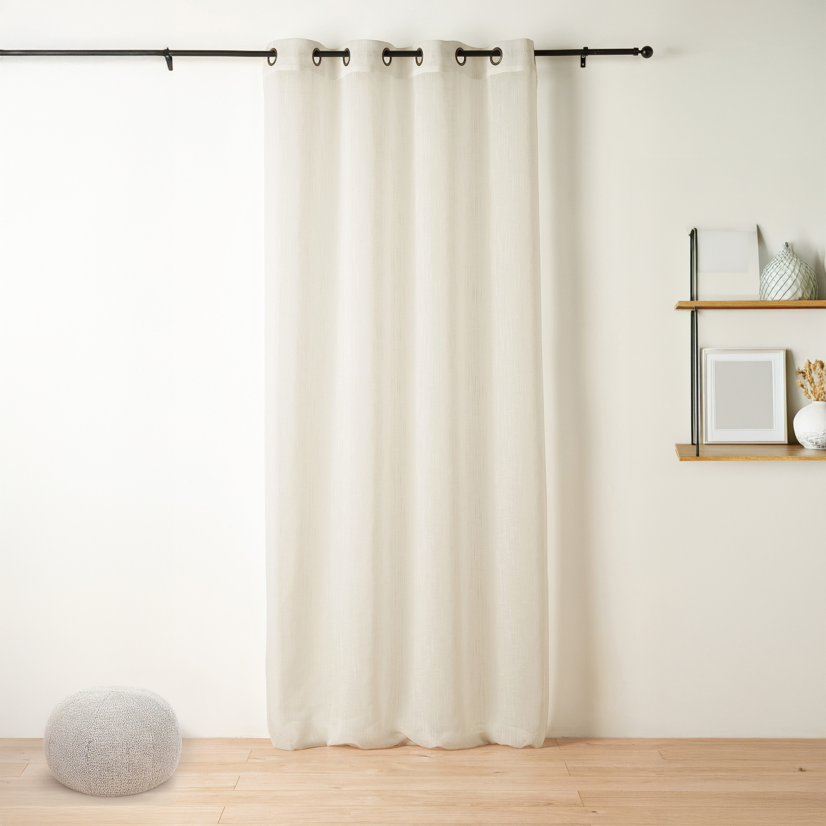 Voilage à oeillets tamisant à fil flammé — vue 4