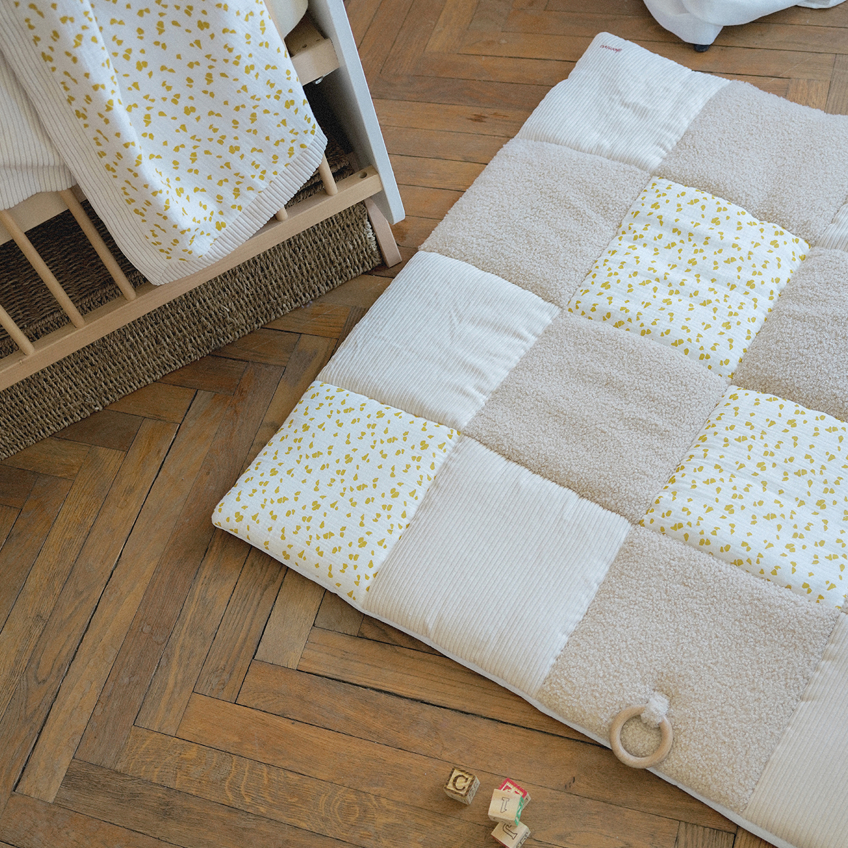 Tapis de parc d'éveil patchwork pour bébé — vue 4