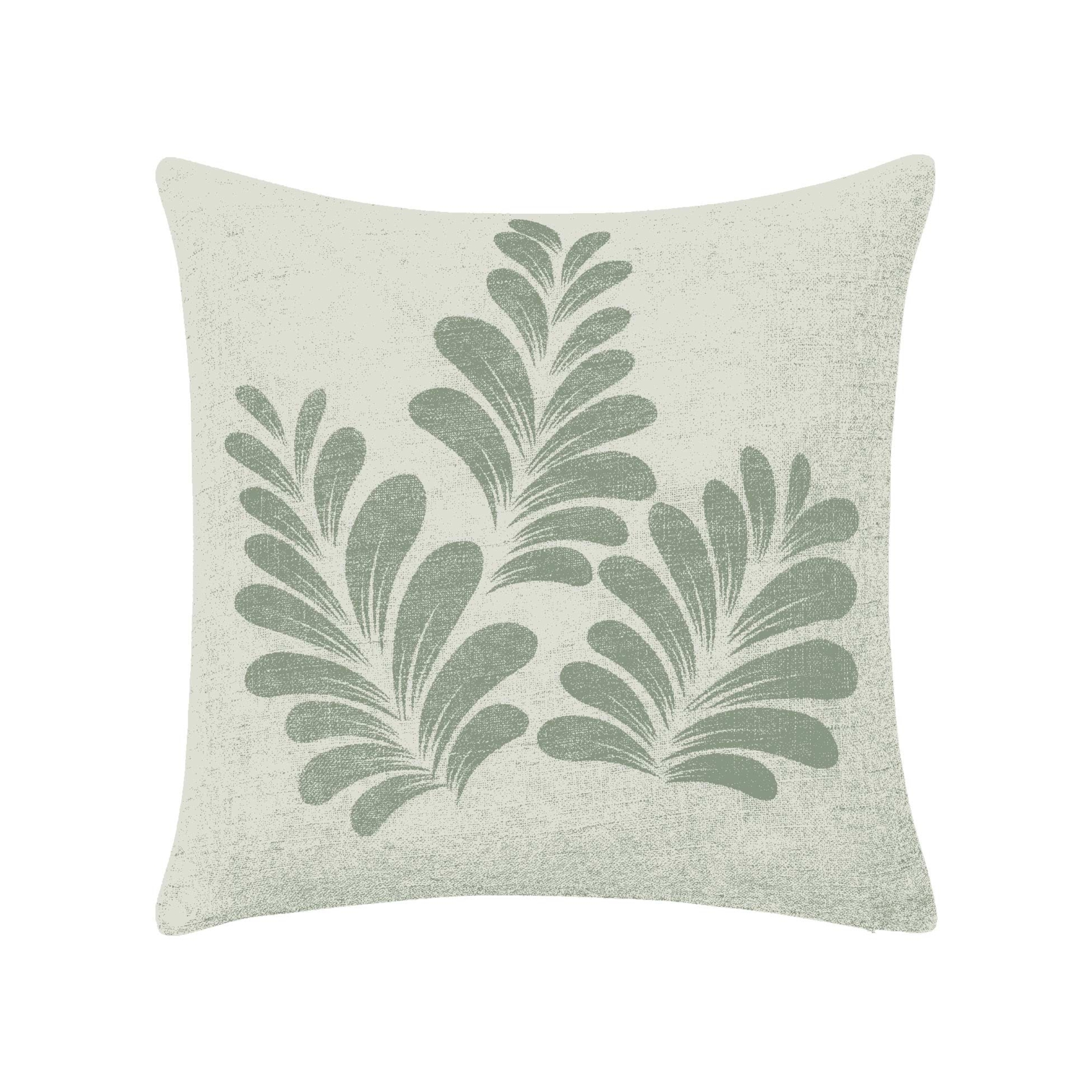 Coussin polylin imprimé feuillage