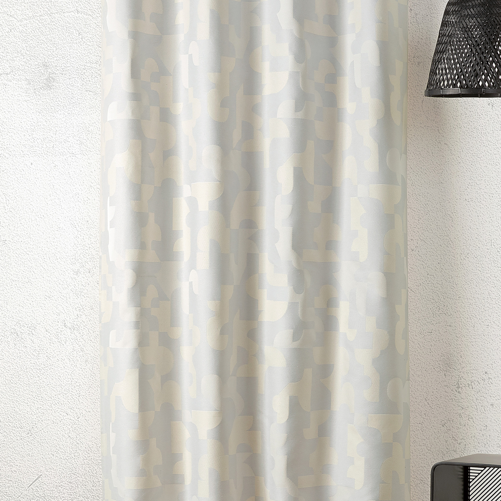 Tissu au mètre jacquard géométrique texturé rétro — vue 3
