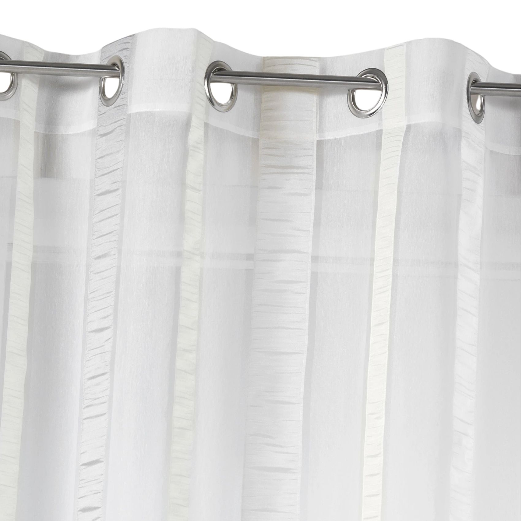 Voilage organza à rayures verticales — vue 3