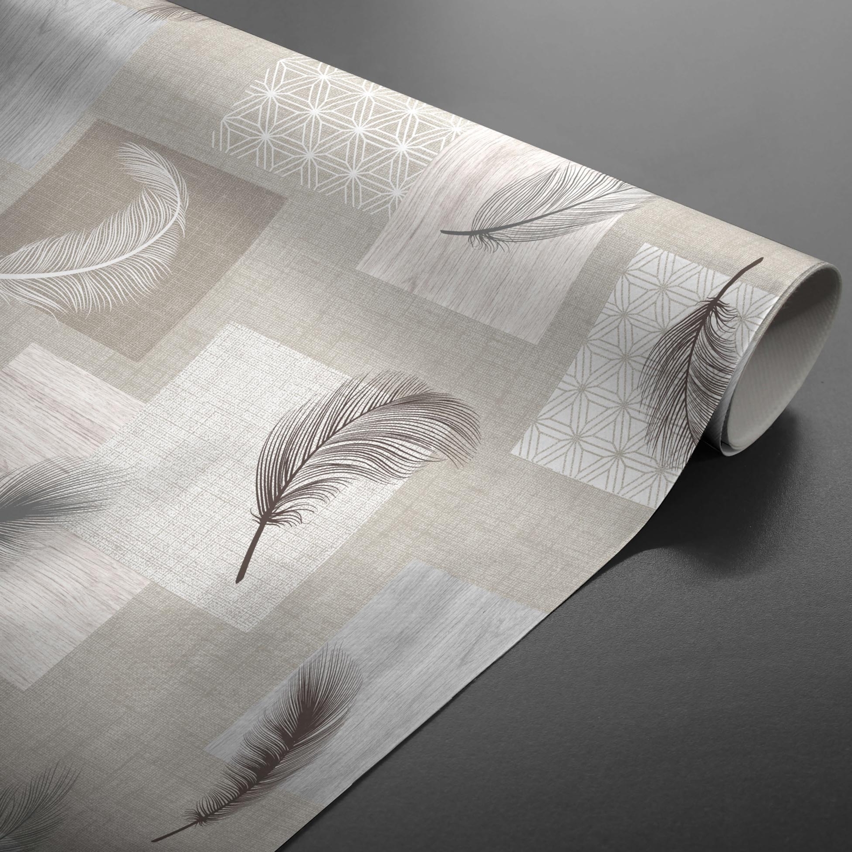 Sous-nappe protectrice imprimée plumes — vue 4