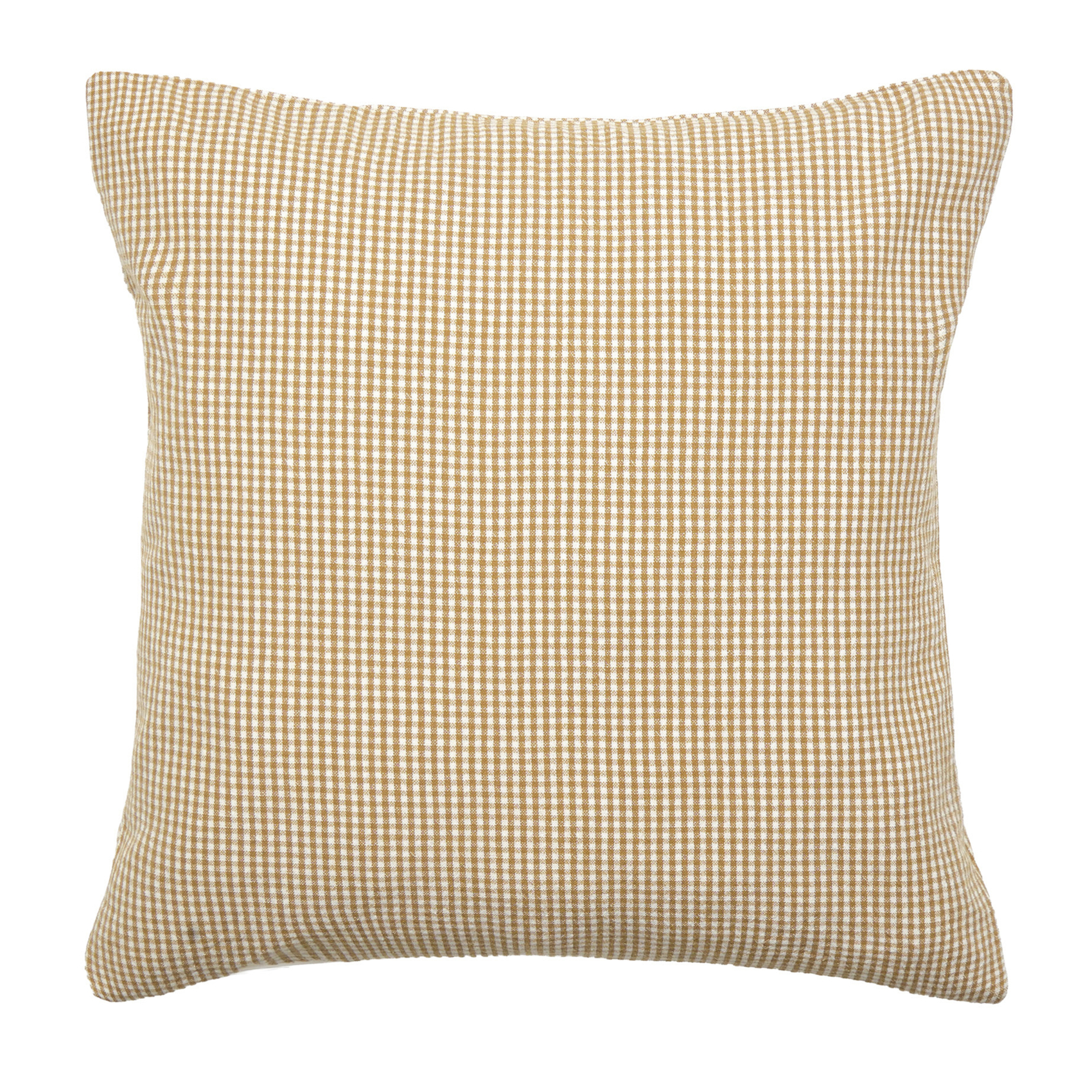 Housse de coussin vichy 100% coton lavé