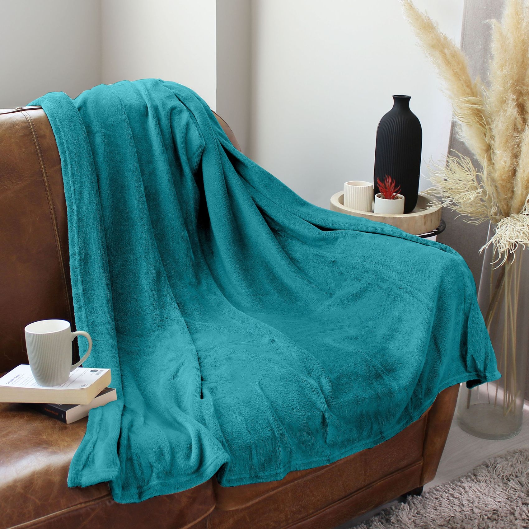 Plaid uni en polaire molletonnée — vue 5