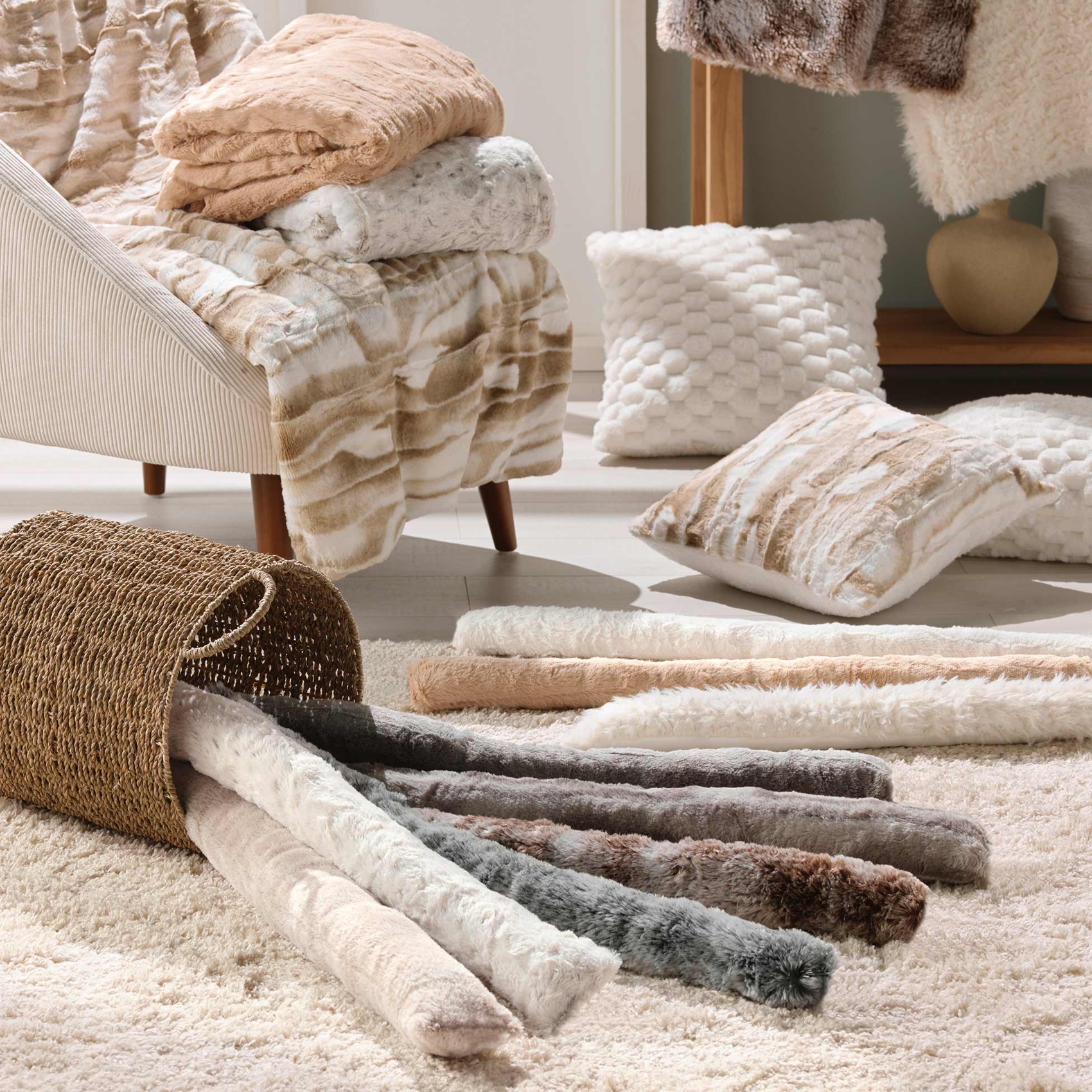 Bas de porte en imitation fourrure — vue 3