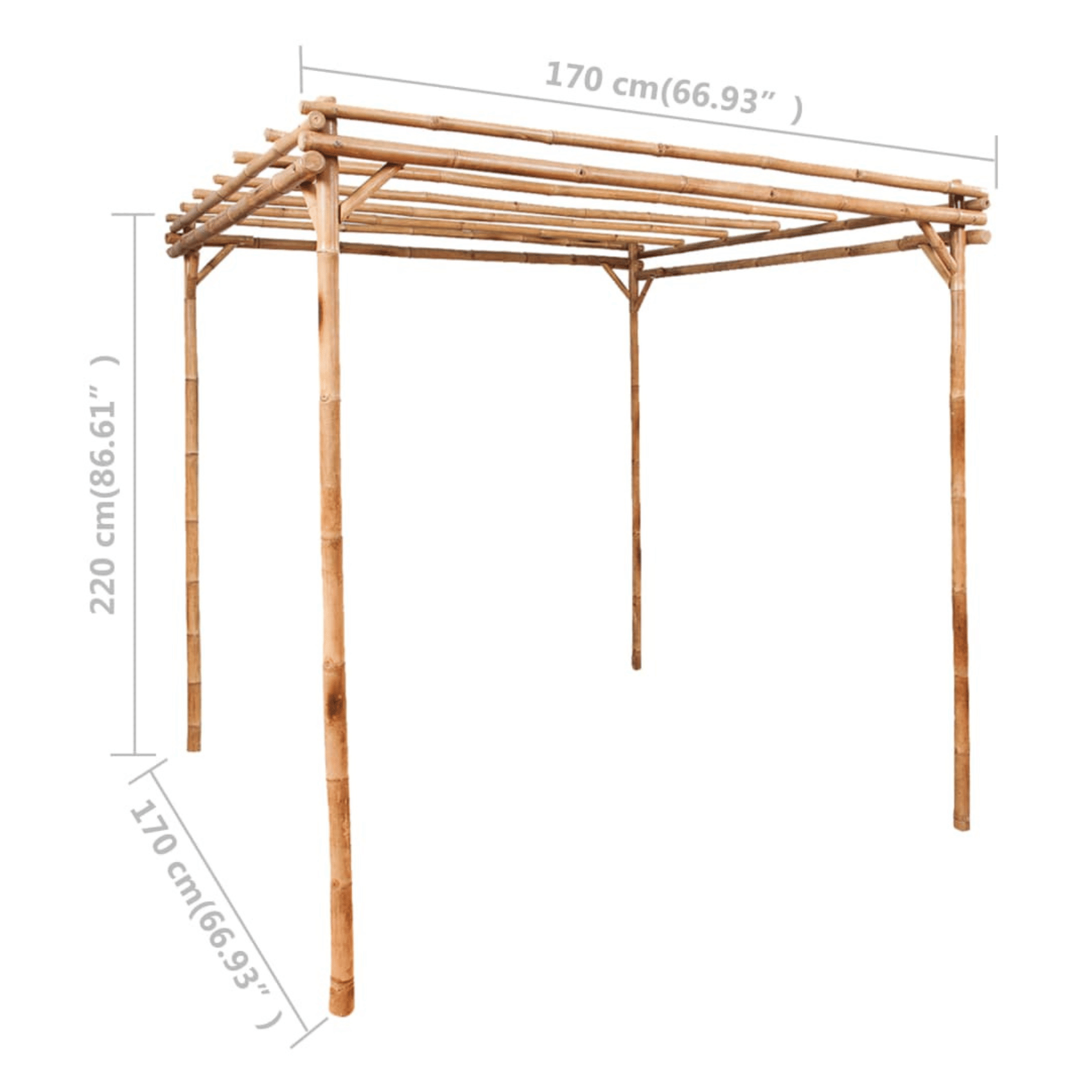 Pergola en bambou — vue 3