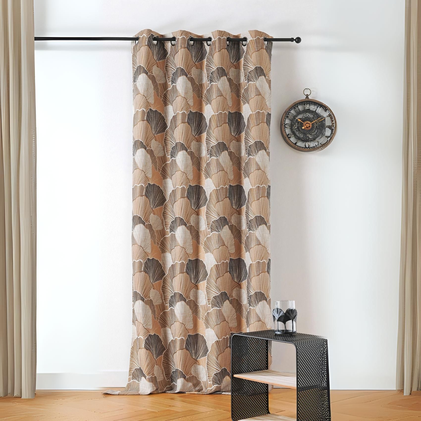 Rideau imprimé feuilles de Ginko