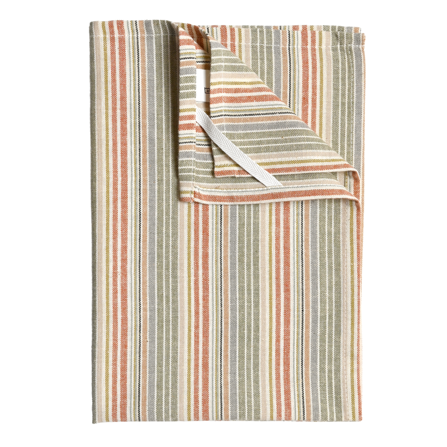 Torchon de cuisine en coton à rayures tissées