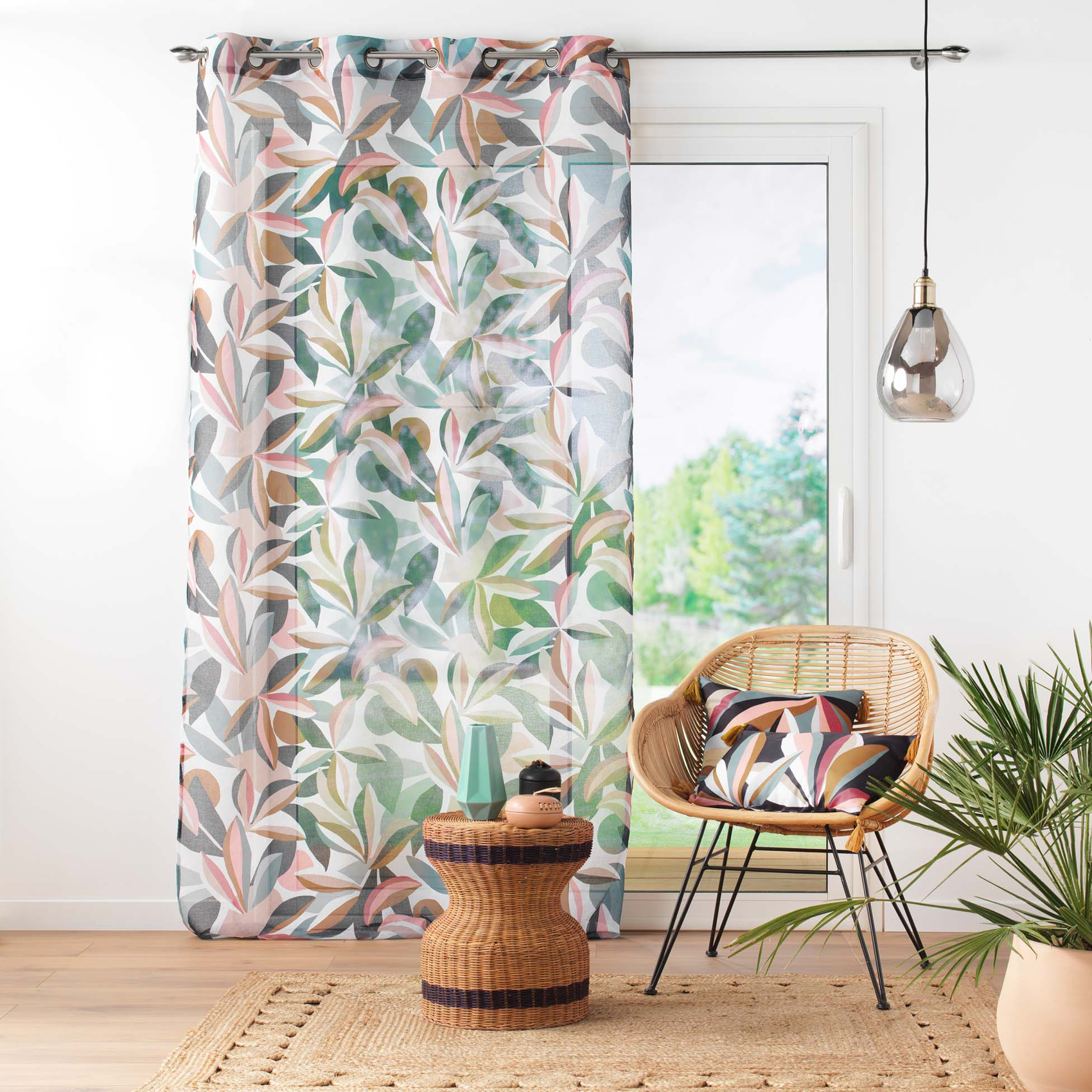 Voilage à œillets imprimé graphique — vue 5