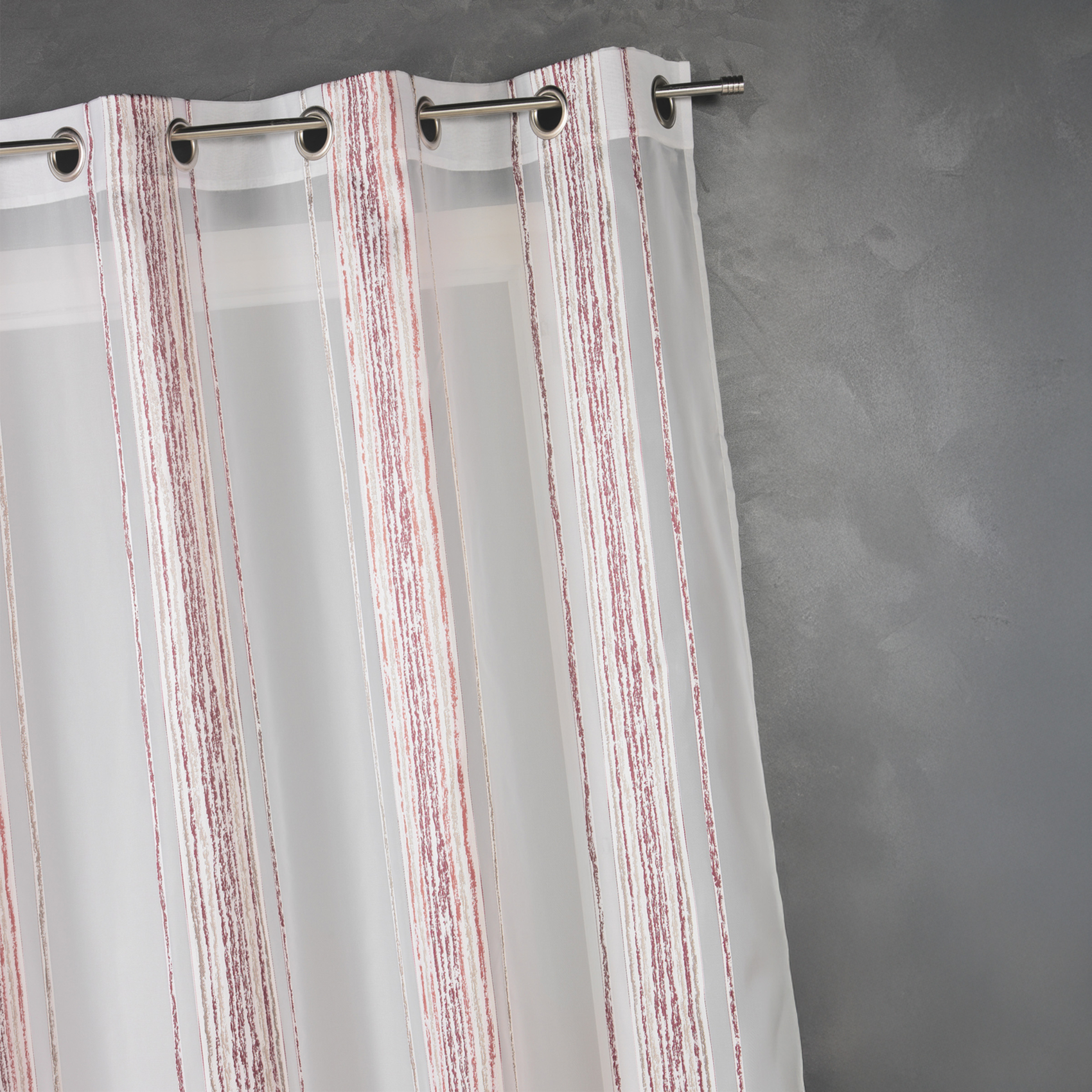 Voilage en jacquard à fines rayures verticales — vue 3