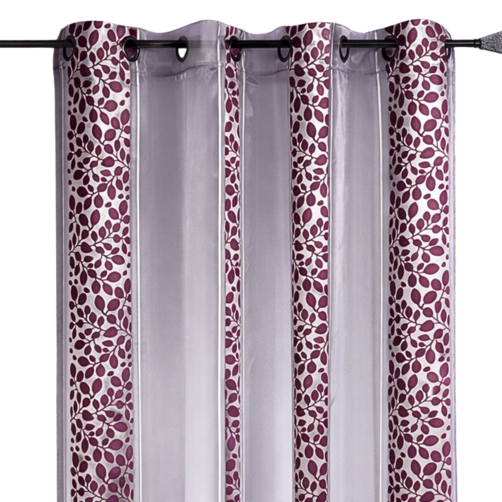 Voilage Organza jacquard motif feuillage — vue 6