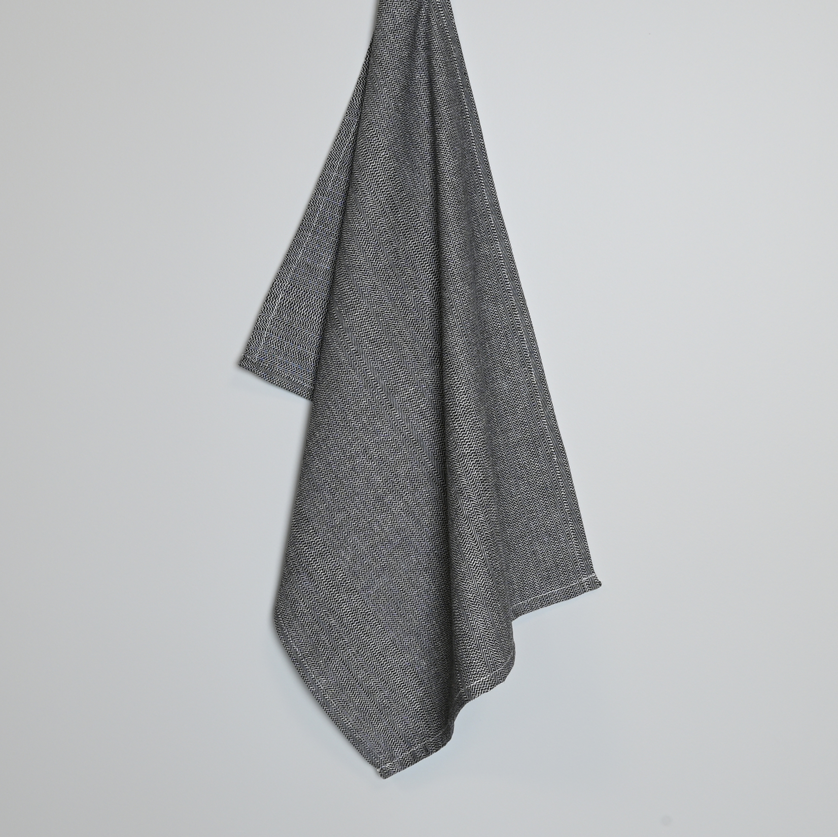 Torchon de cuisine en coton motif chevrons tissés — vue 5