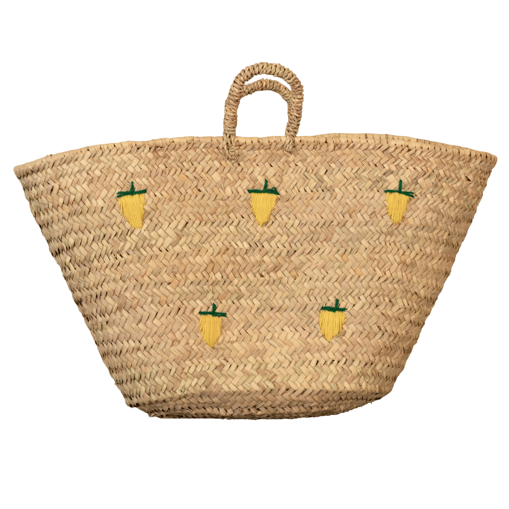 Panier Citrons brodés