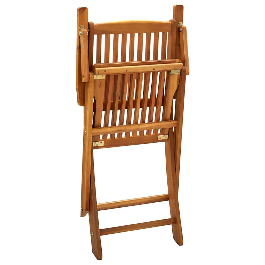 Lot de 4 chaises de jardin pliables en bois avec accoudoirs — vue 5