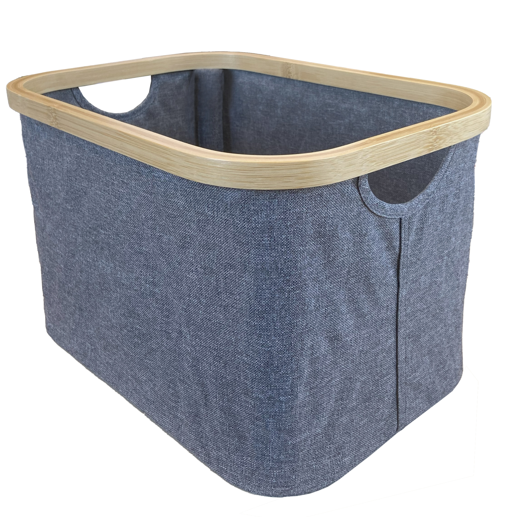 Panière pliante en tissu et bambou