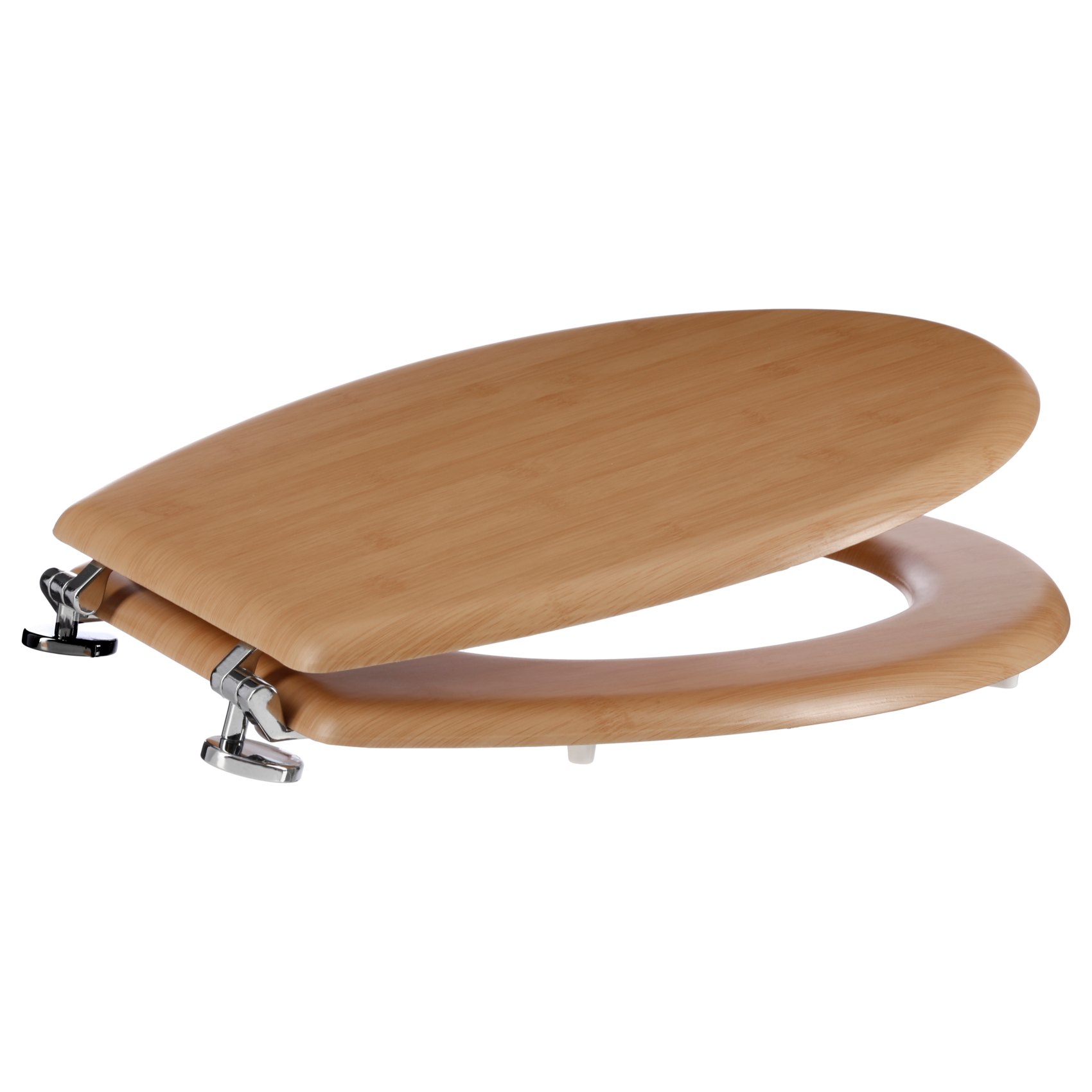 Abattant WC en bois effet bambou — vue 4