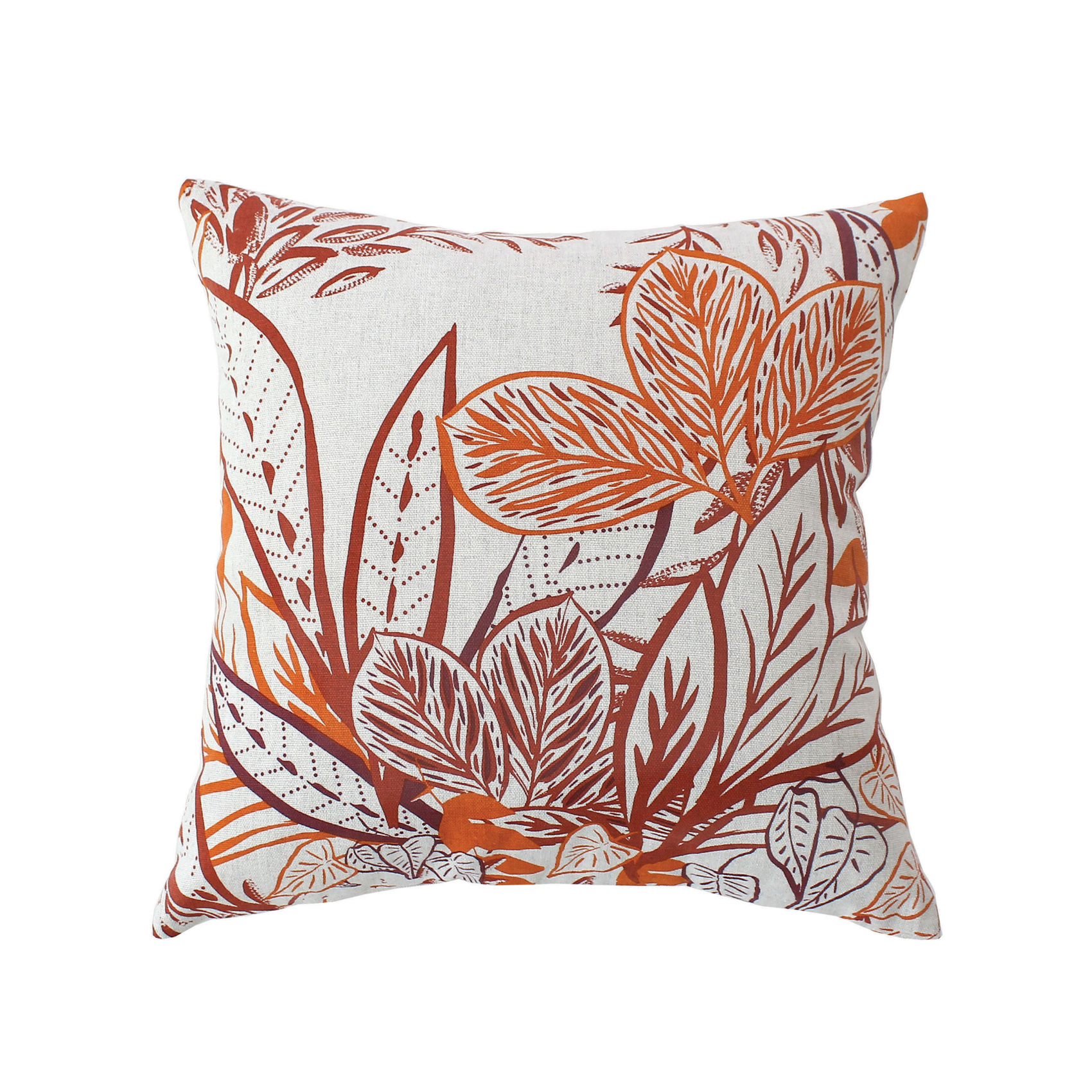 Coussin carré coloré motif exotique