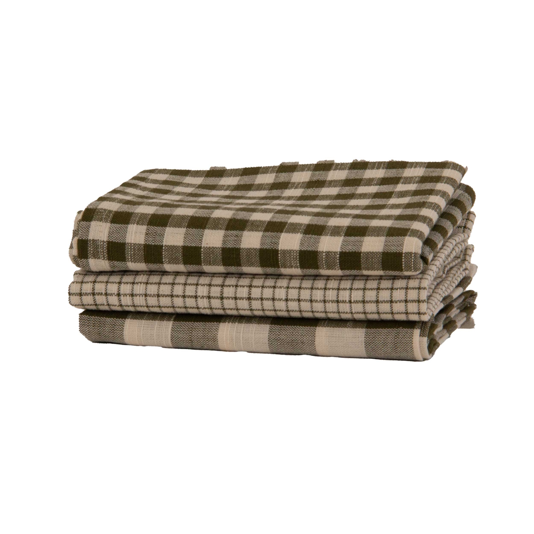 Lot de 3 torchons à carreaux en coton — vue 6