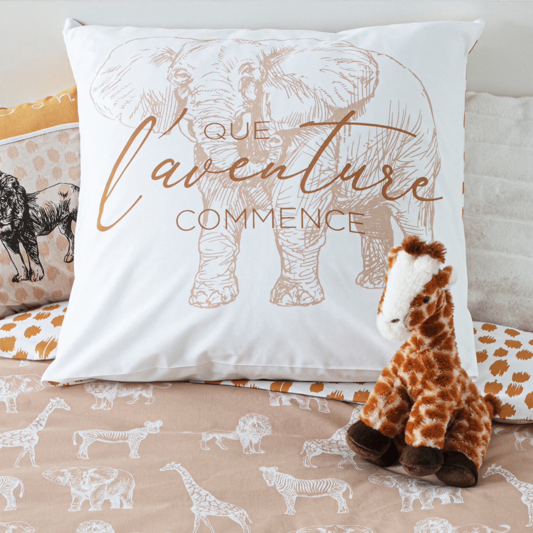 Parure de lit enfant imprimée savane — vue 3