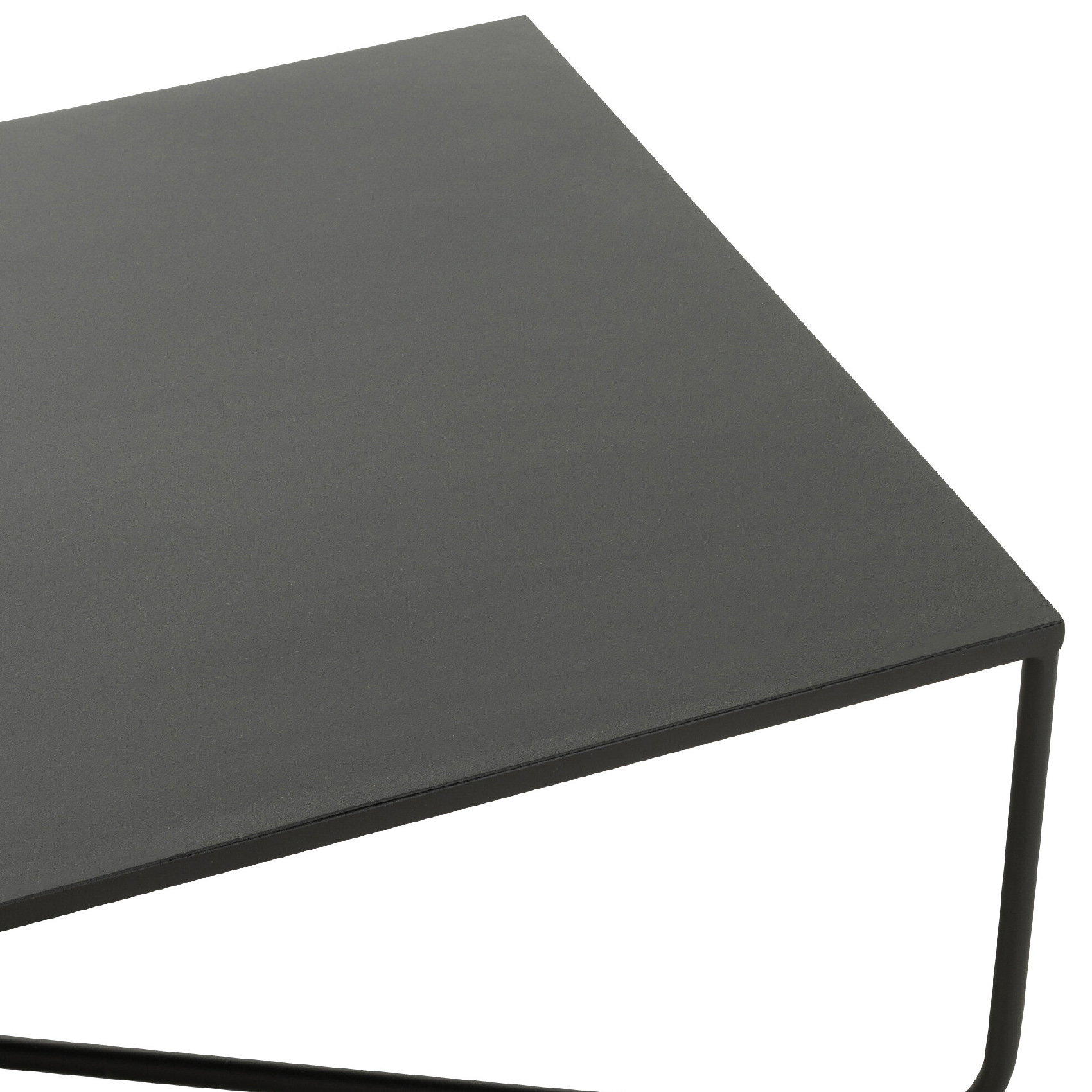 Table de salon large en métal avec pied en croix — vue 5