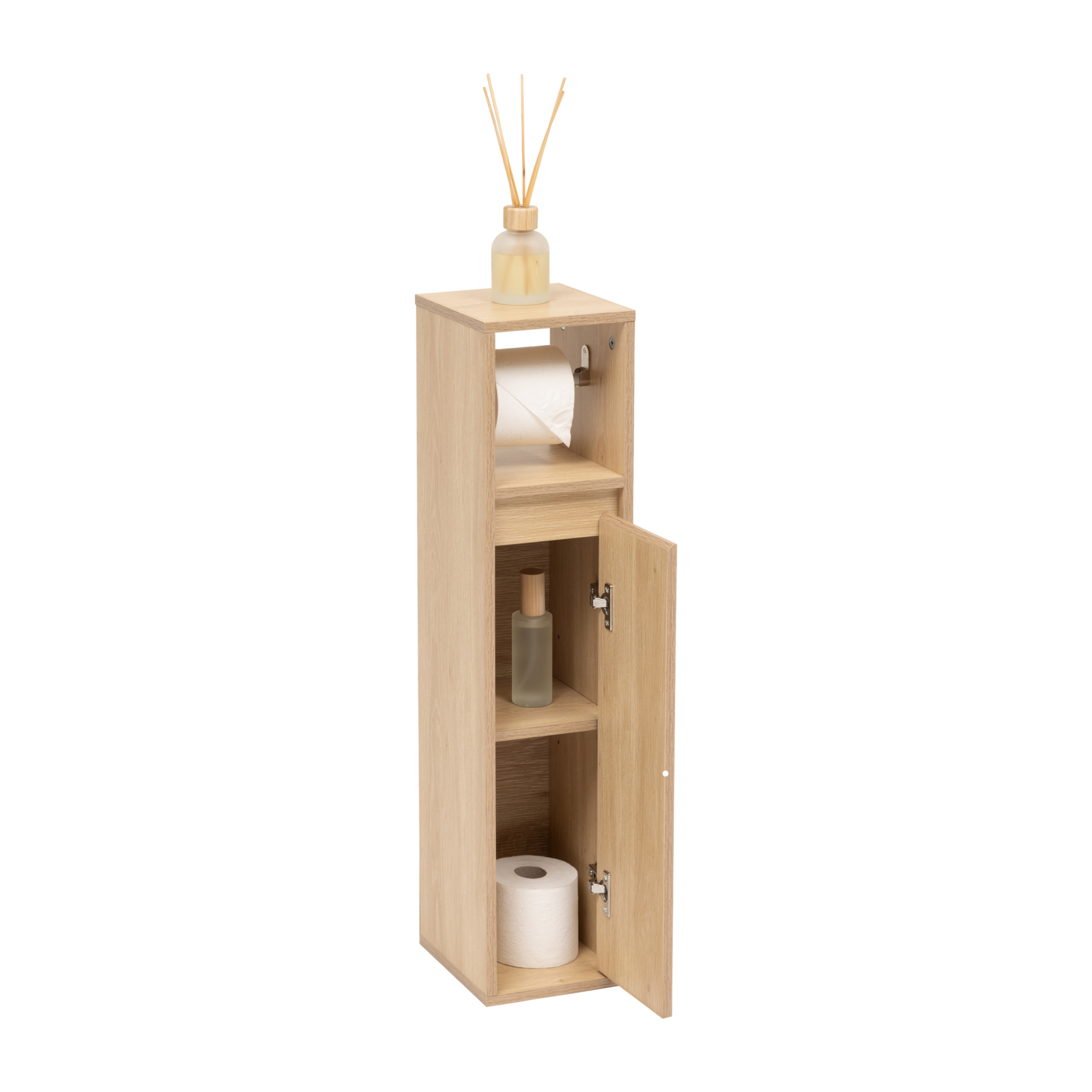 Meuble dérouleur papier toilette avec rangements intégrés — vue 6