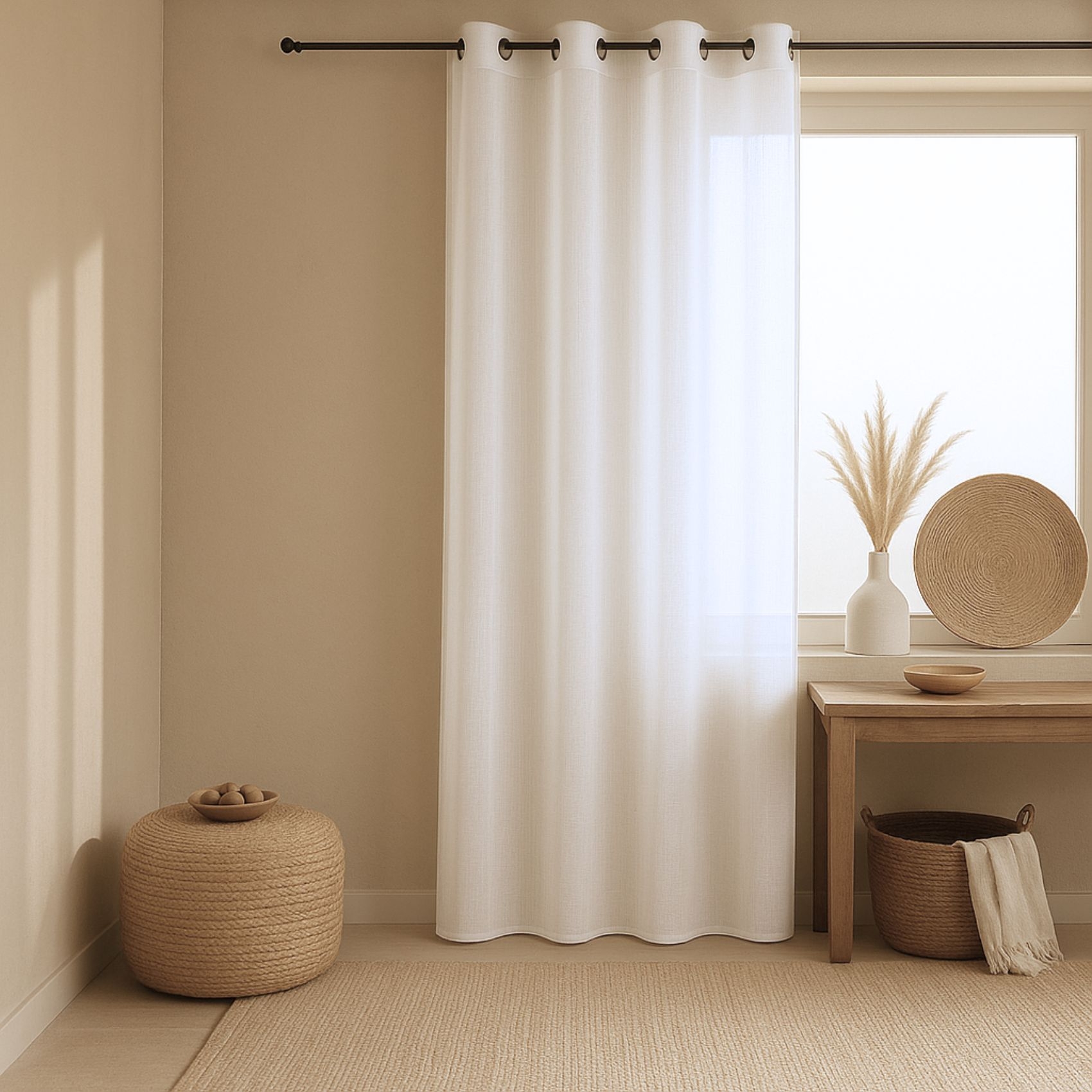 Voilage  effet lin fluide — vue 6