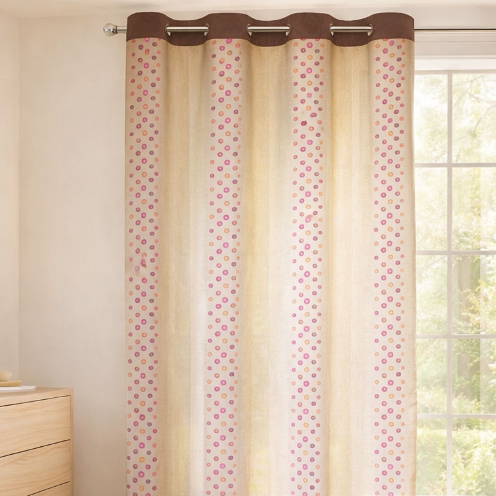 Voilage tamisant à pois et rayures — vue 3