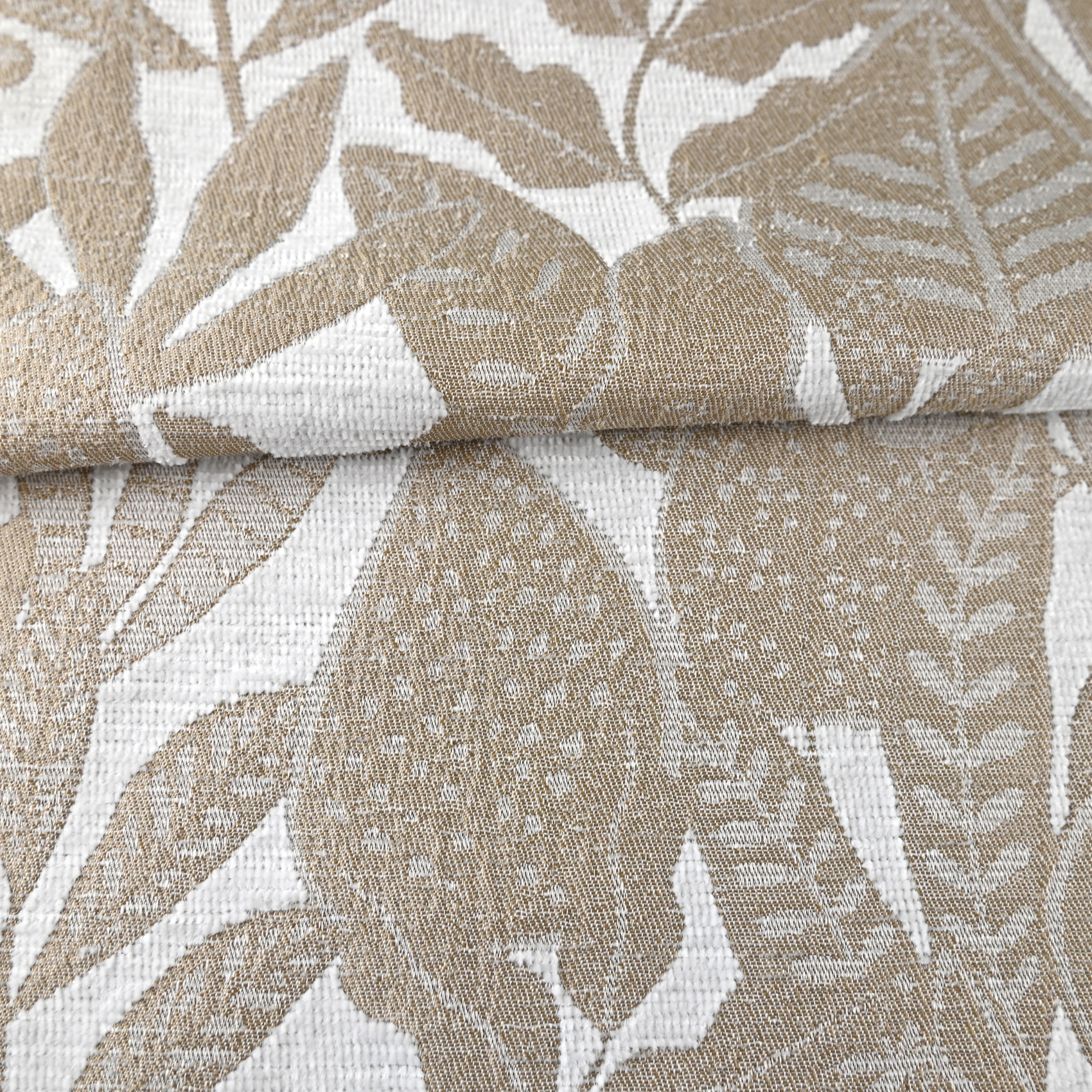 Rideau jacquard chenille à motif feuilles tamisant — vue 5