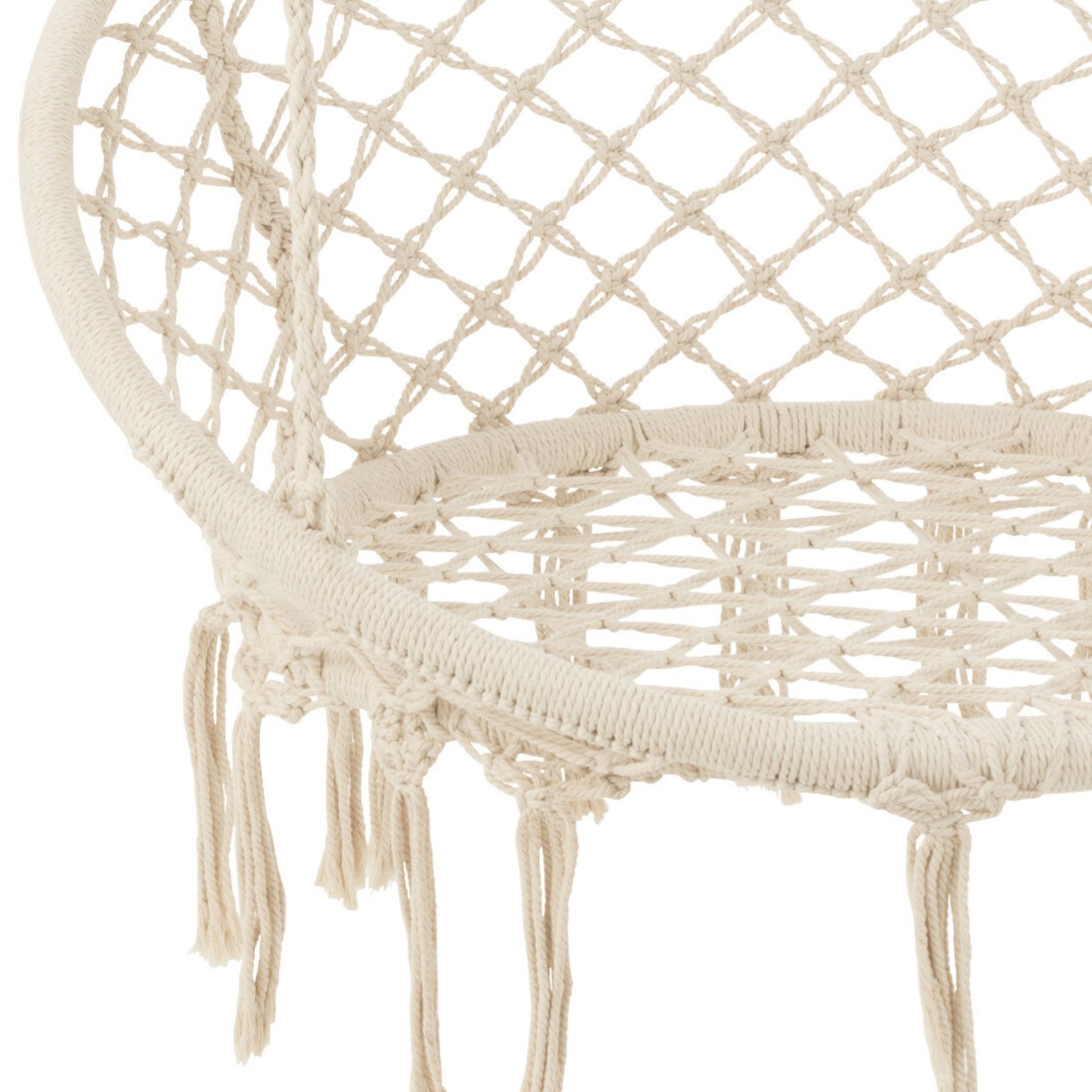 Balancelle suspendue en macramé bohème chic — vue 6