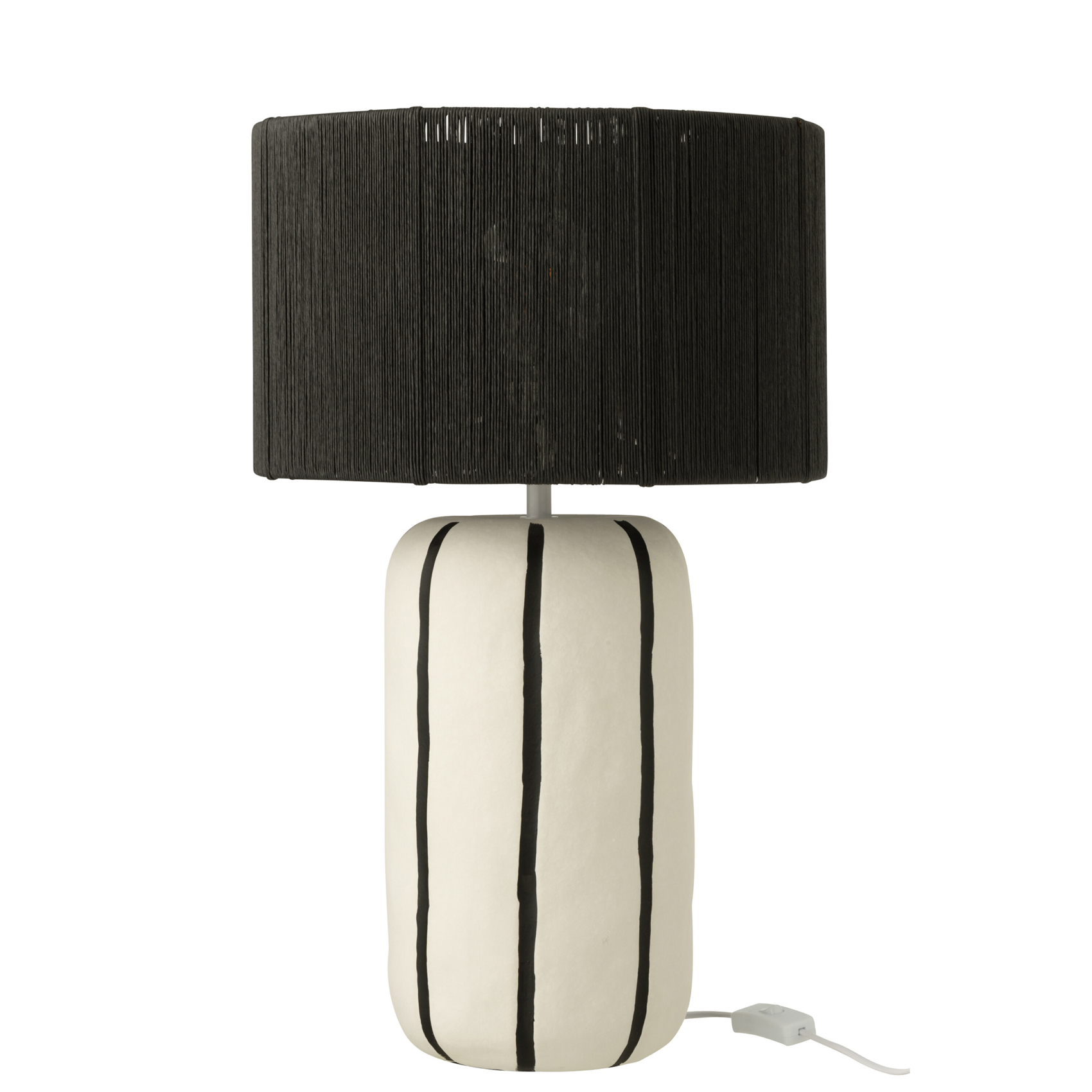 Lampe à poser en poterie avec abat-jour cylindrique — vue 6