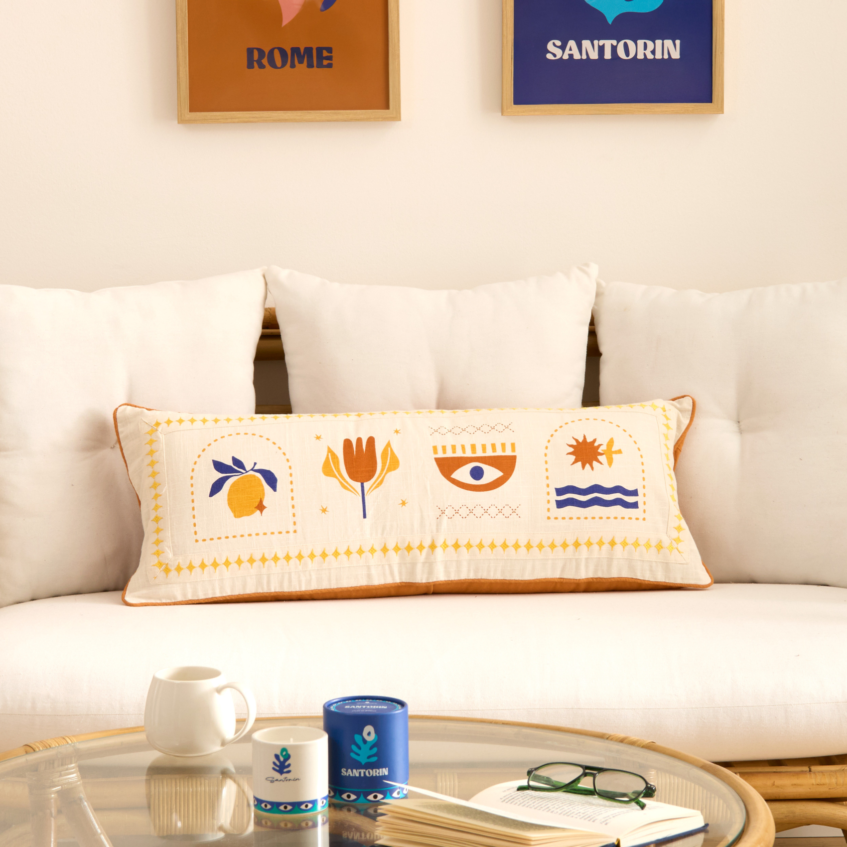 Coussin déhoussable motif graphique — vue 5