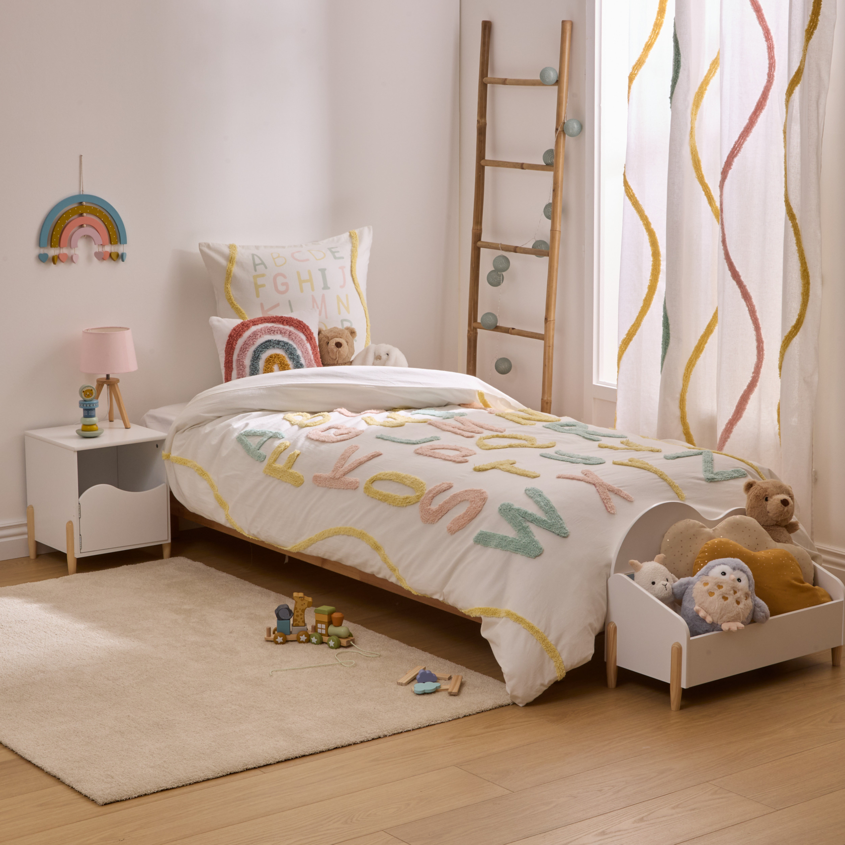 Parure de lit enfant 2 pièces coton tufté alphabet housse + taie — vue 5