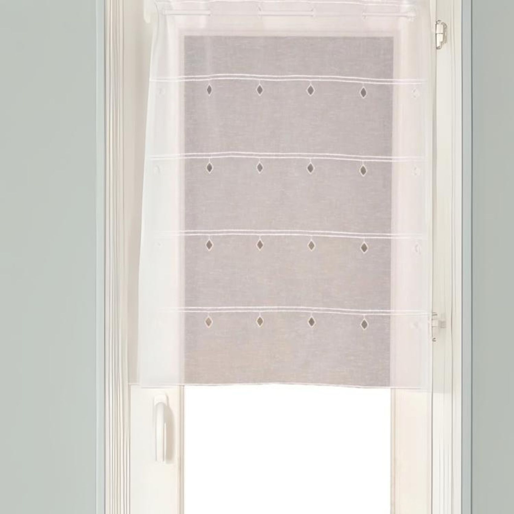 Modulable en étamine brodée losange — vue 3