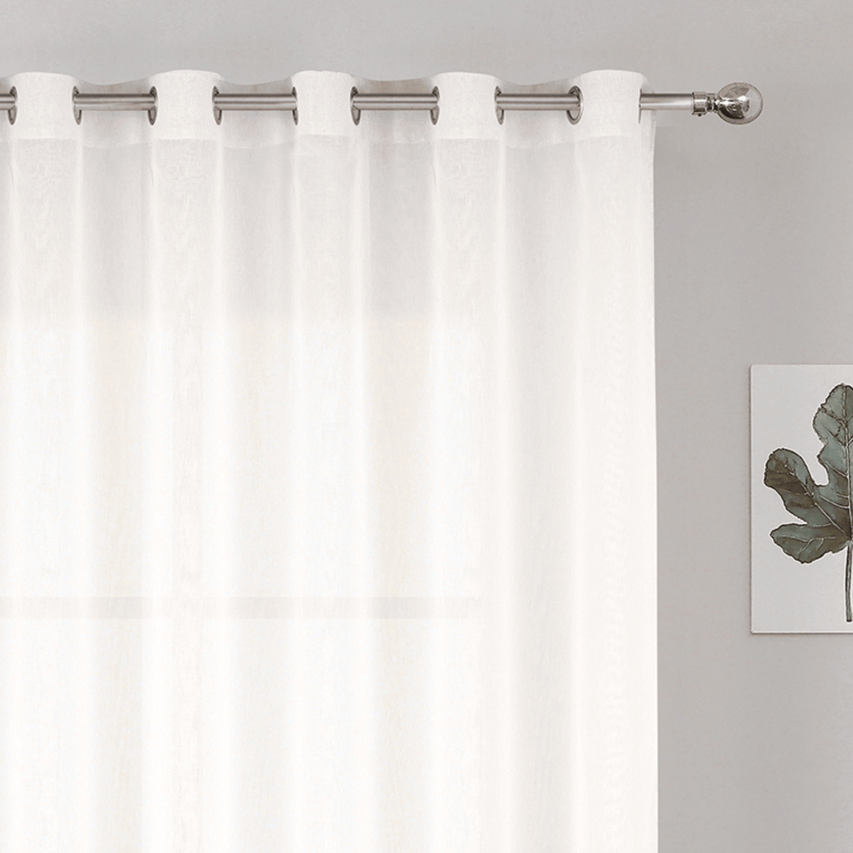 Voilage grande largeur uni en polyester — vue 4