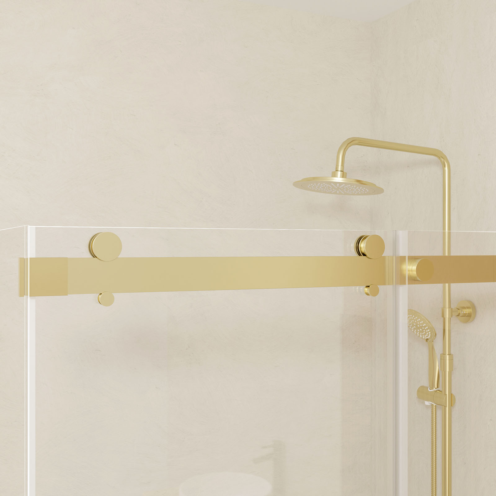 Porte de douche coulissante en verre trempé — vue 3