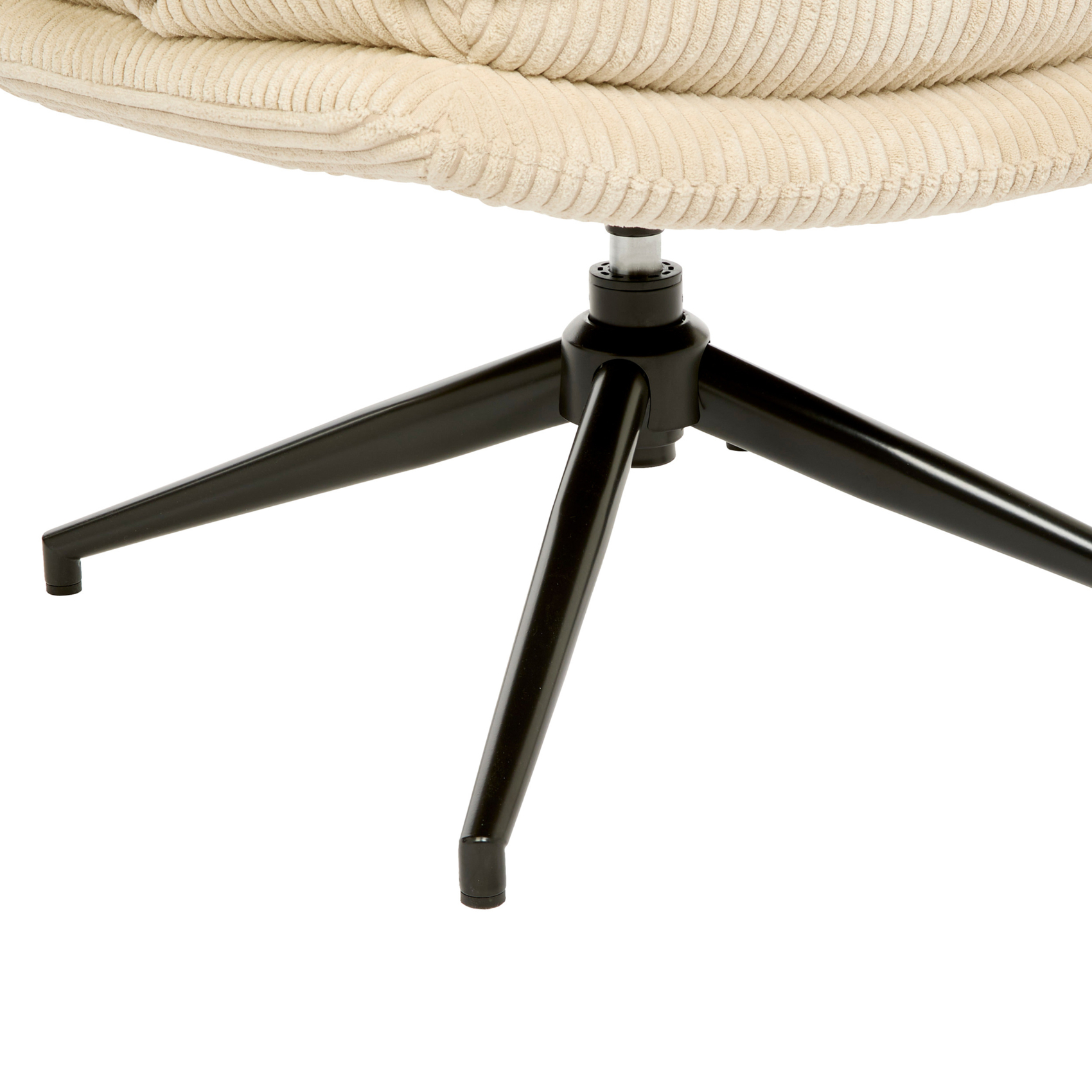 Fauteuil pivotant en tissu côtelé — vue 4