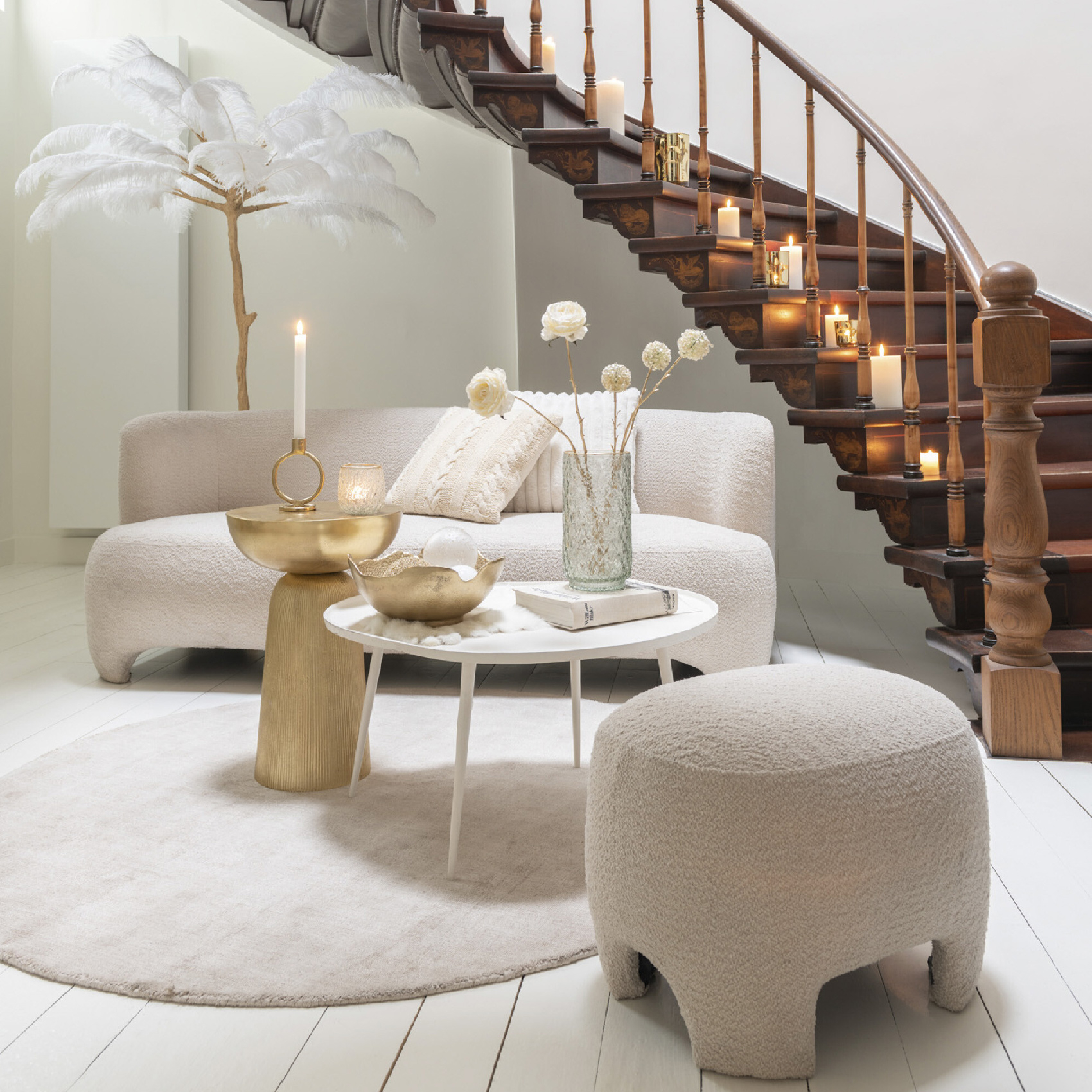 Canapé 2/3 places à bouclettes — vue 3