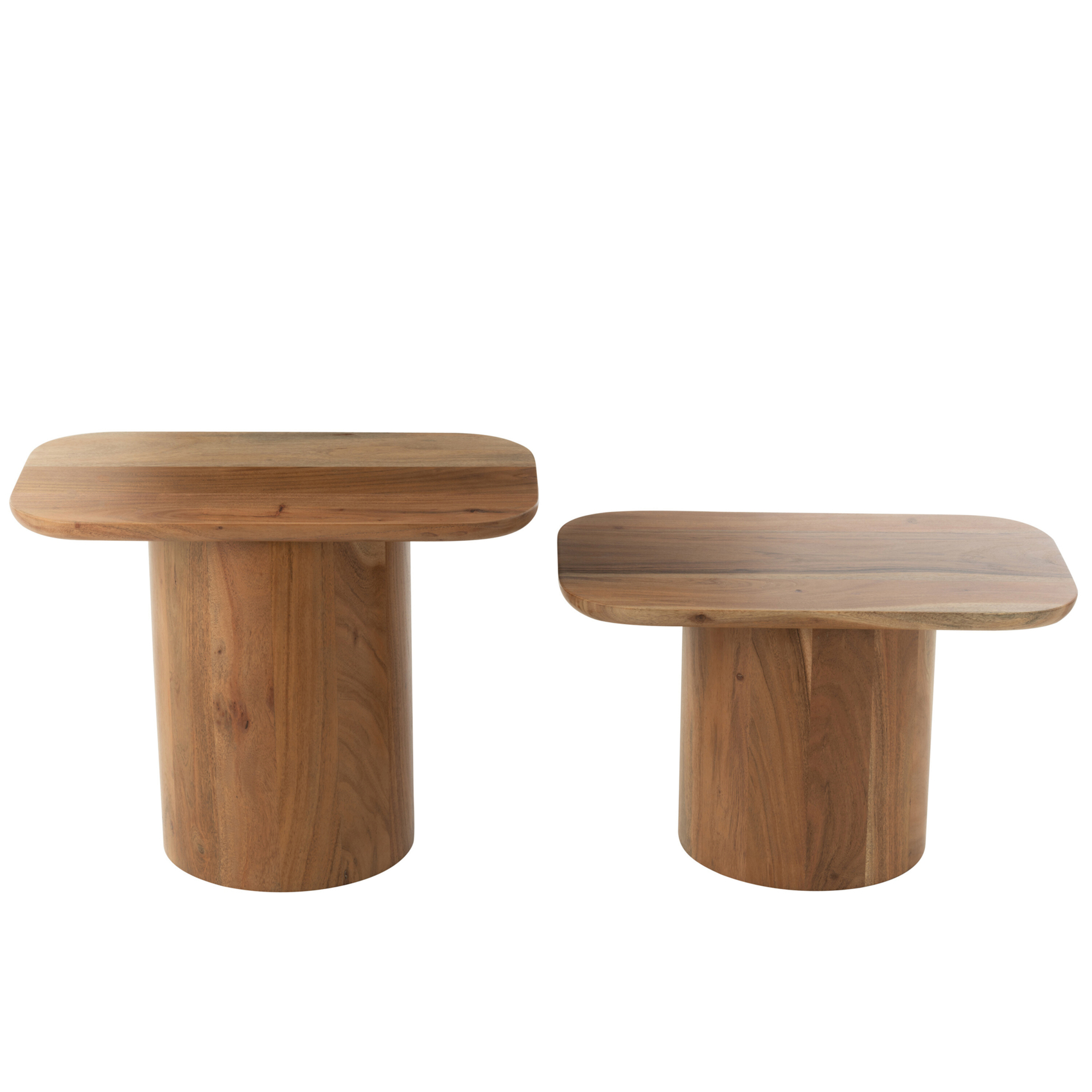 Ensemble de 2 tables basses en bois d'acacia — vue 3