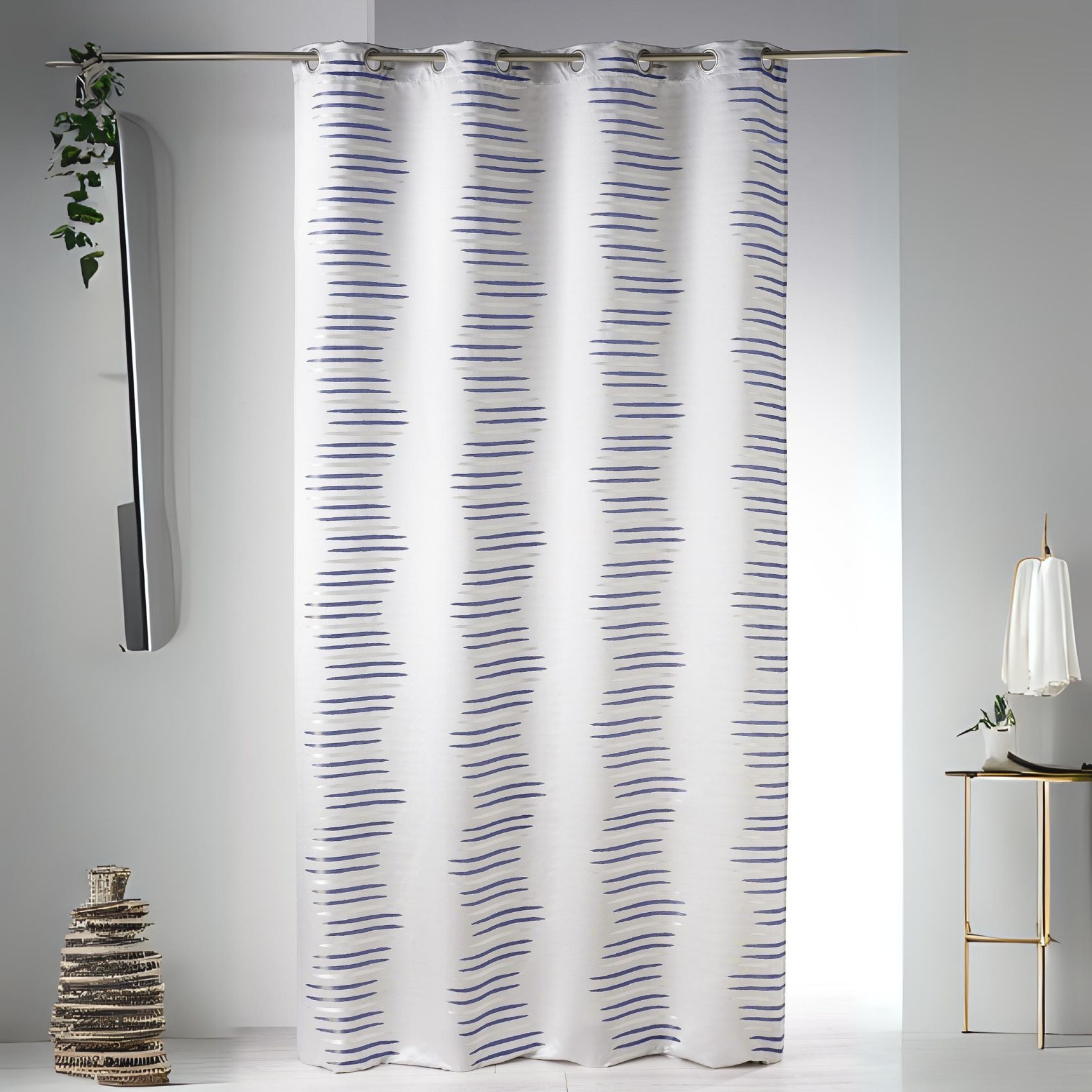 Rideau en jacquard à vagues fantaisies — vue 4