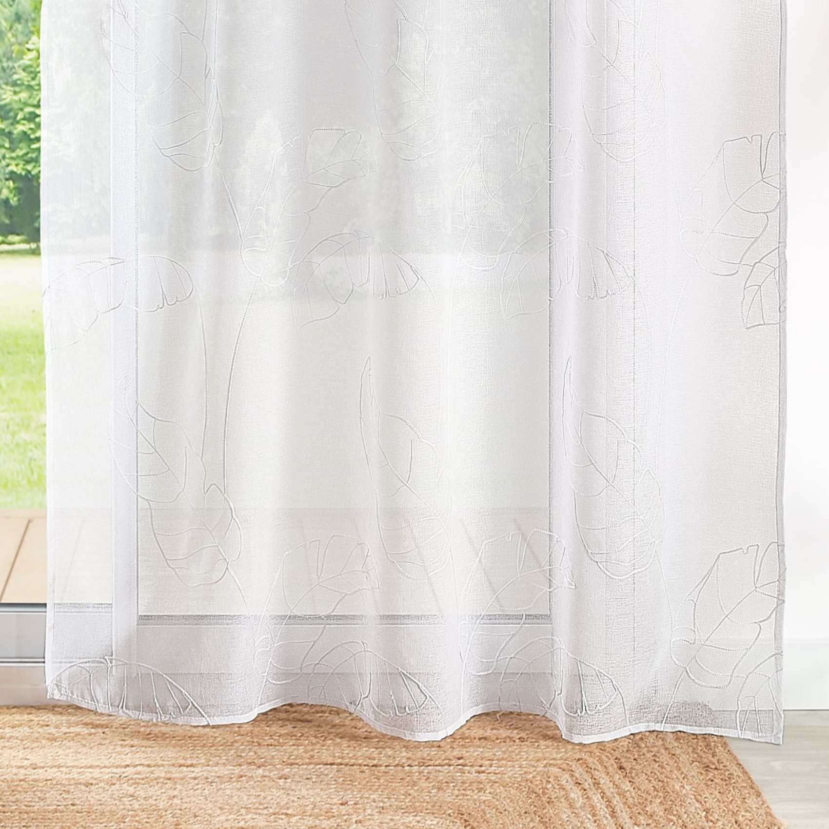 Voilage motif feuilles à pattes cachées — vue 3