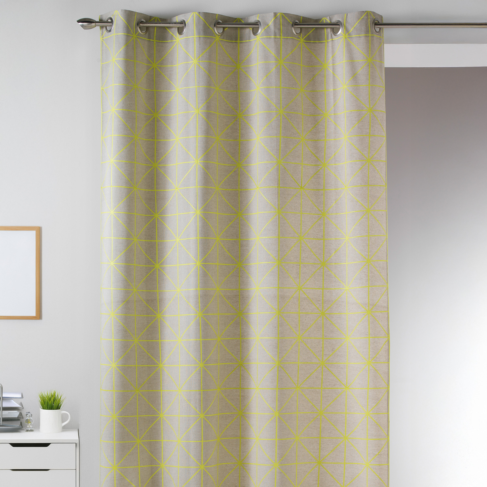 Rideau en toile de coton aux imprimés design