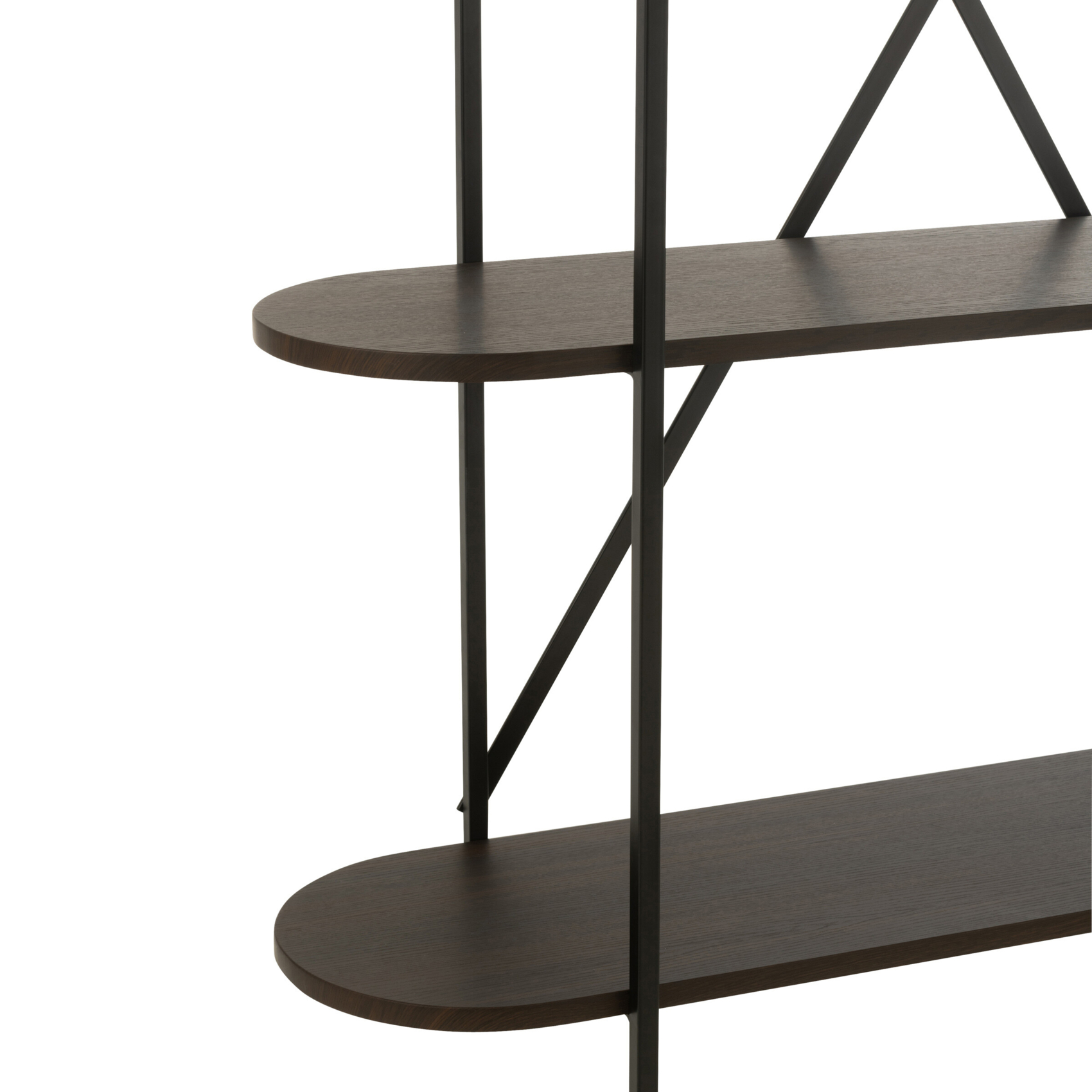 Étagère ovale en bois et métal — vue 3