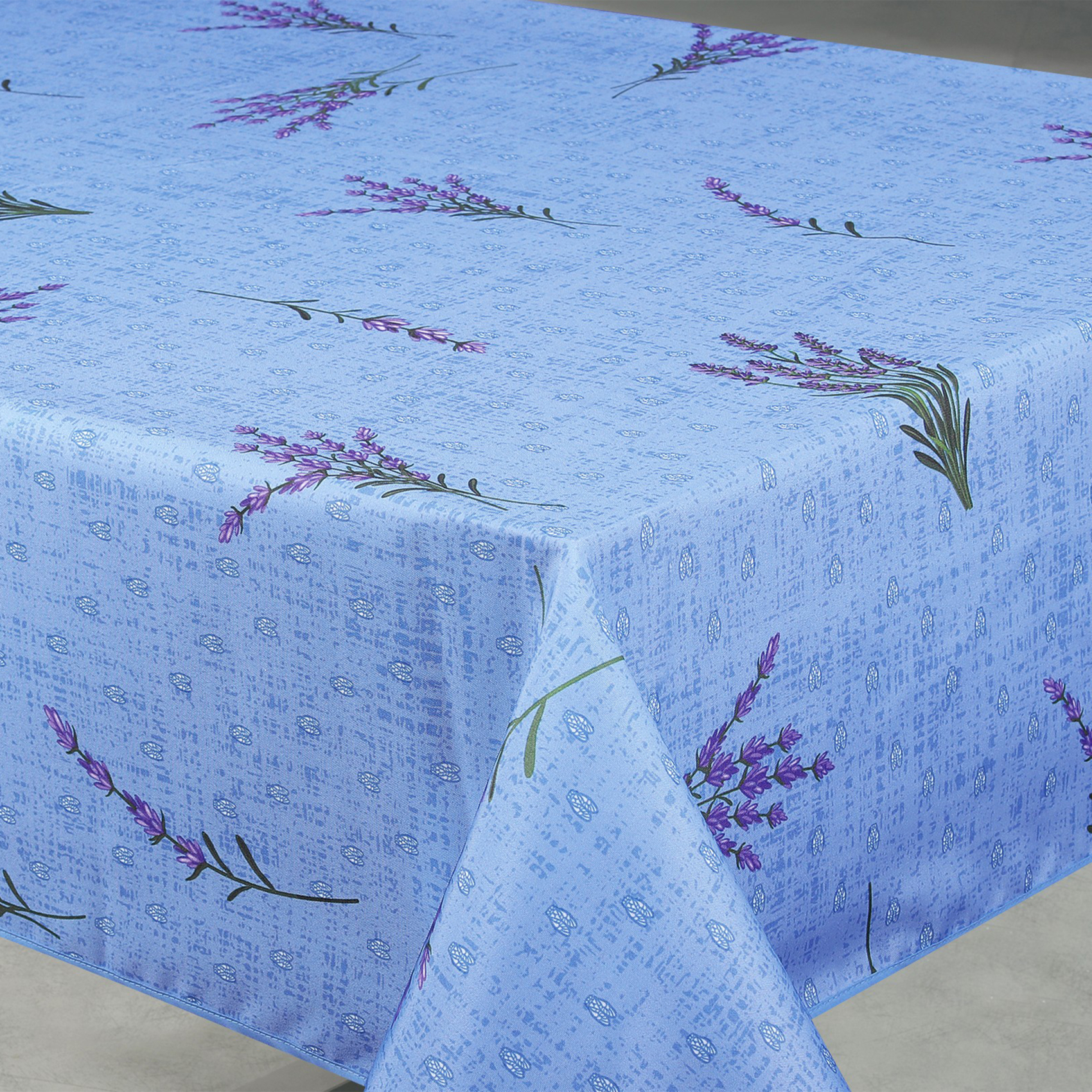 Nappe anti-tâche rectangle motif lavande — vue 4