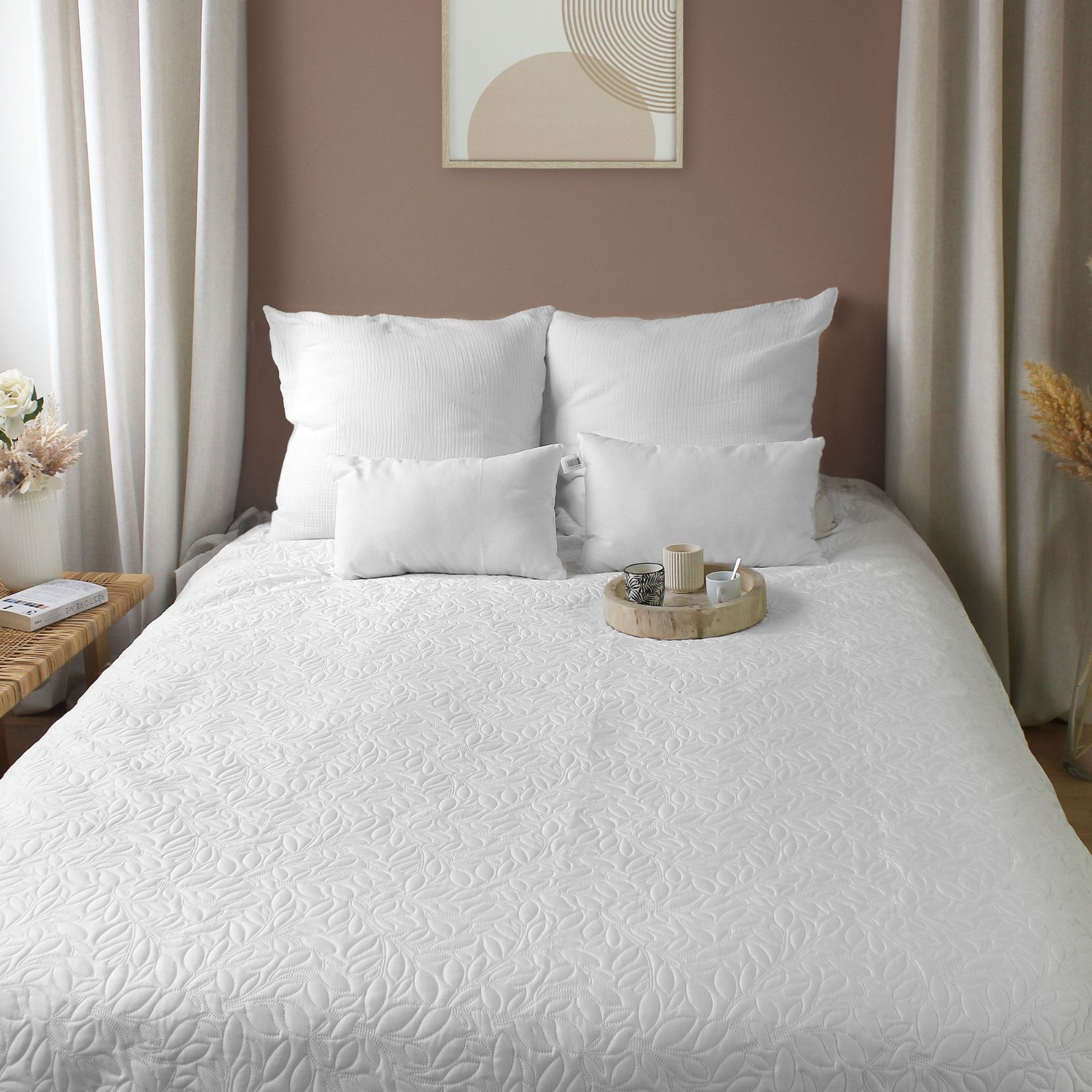 Couvre-lit microfibre à motif floral — vue 6