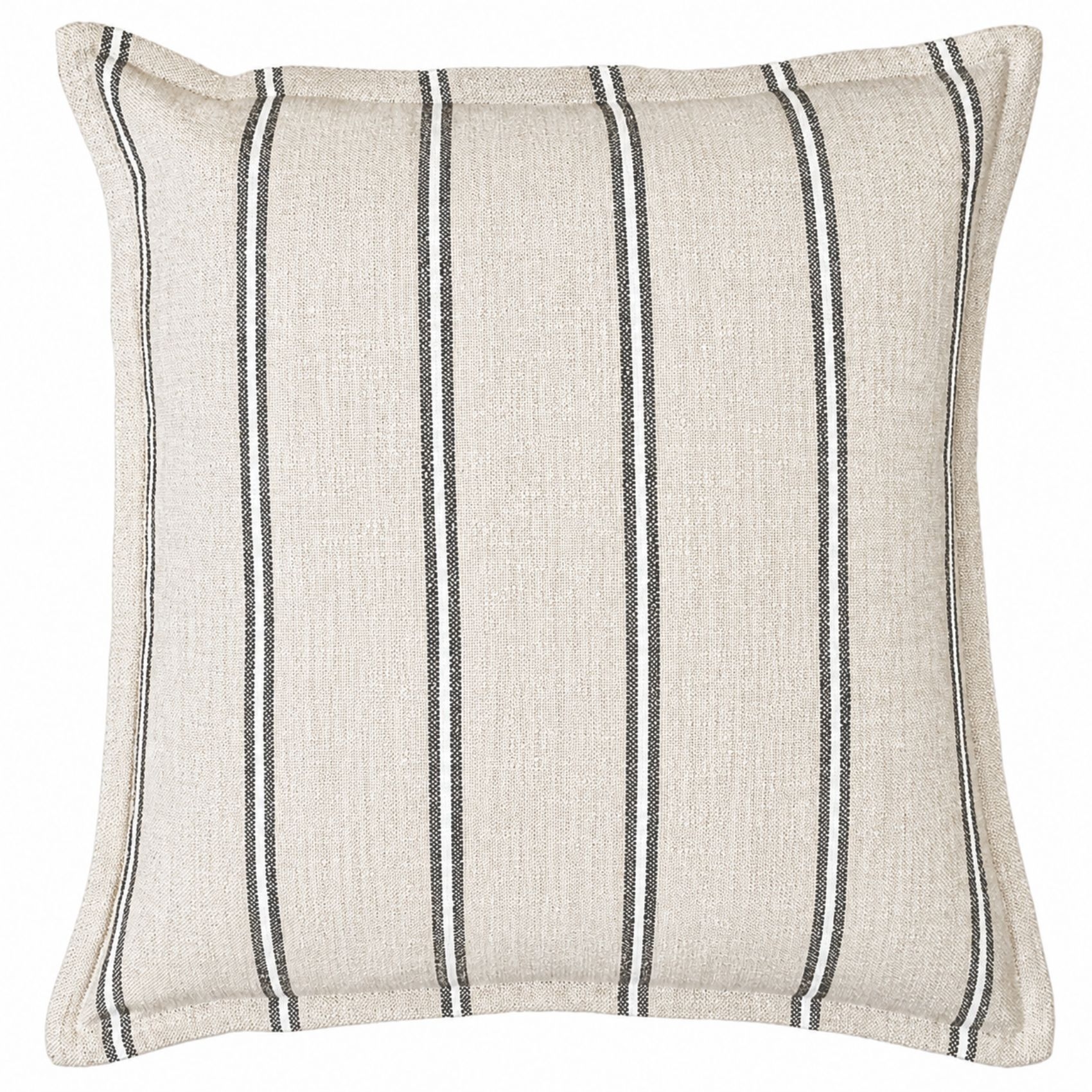 Housse de coussin 100% coton rayures rustiques LOURMARIN