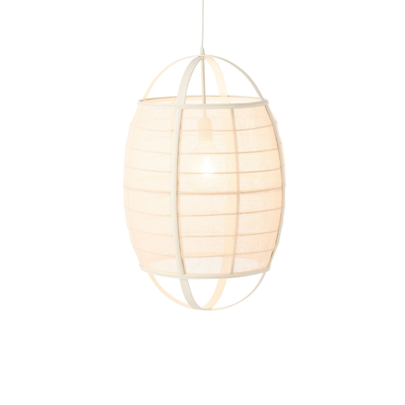 Suspension luminaire en lin et bambou — vue 4