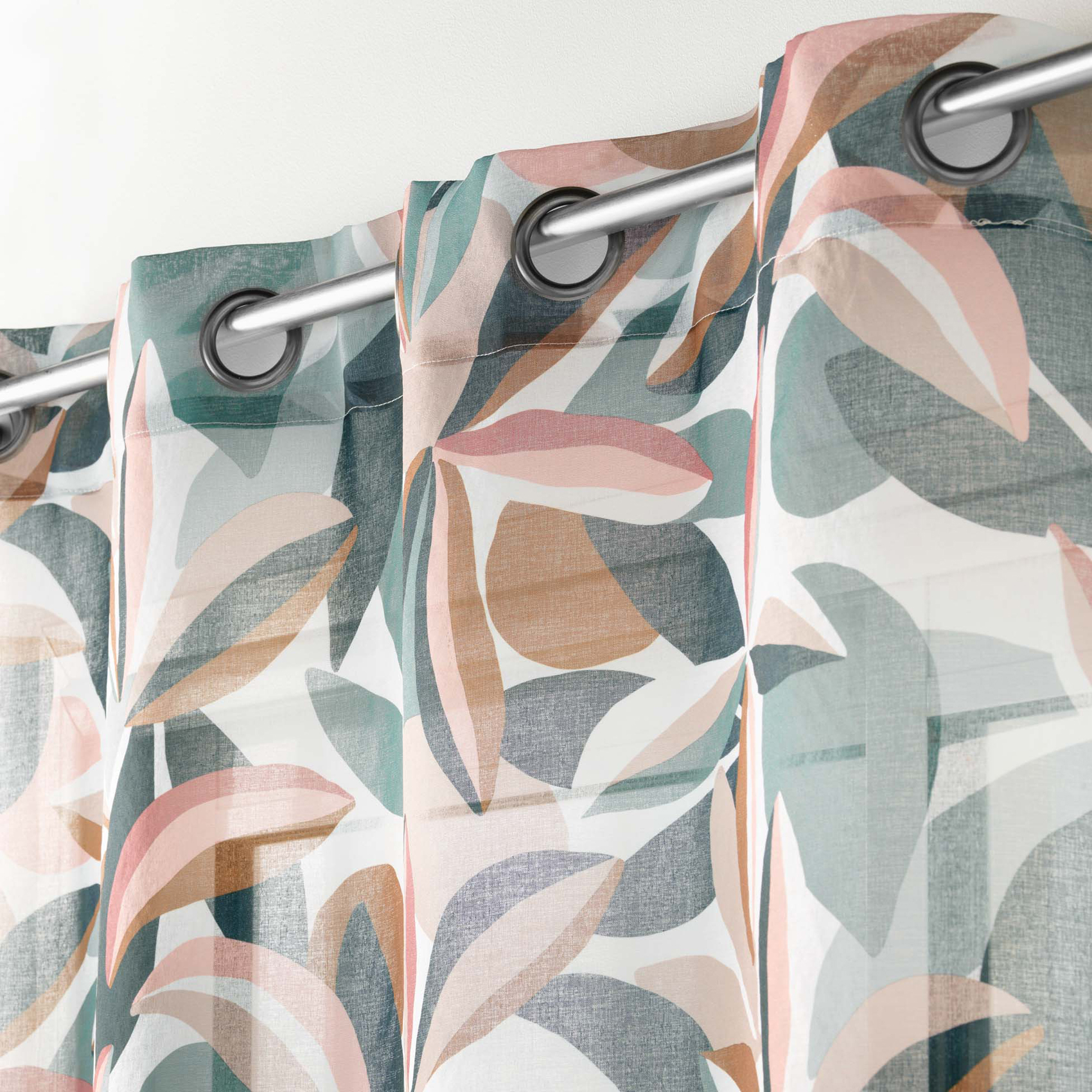 Voilage à œillets imprimé graphique — vue 3