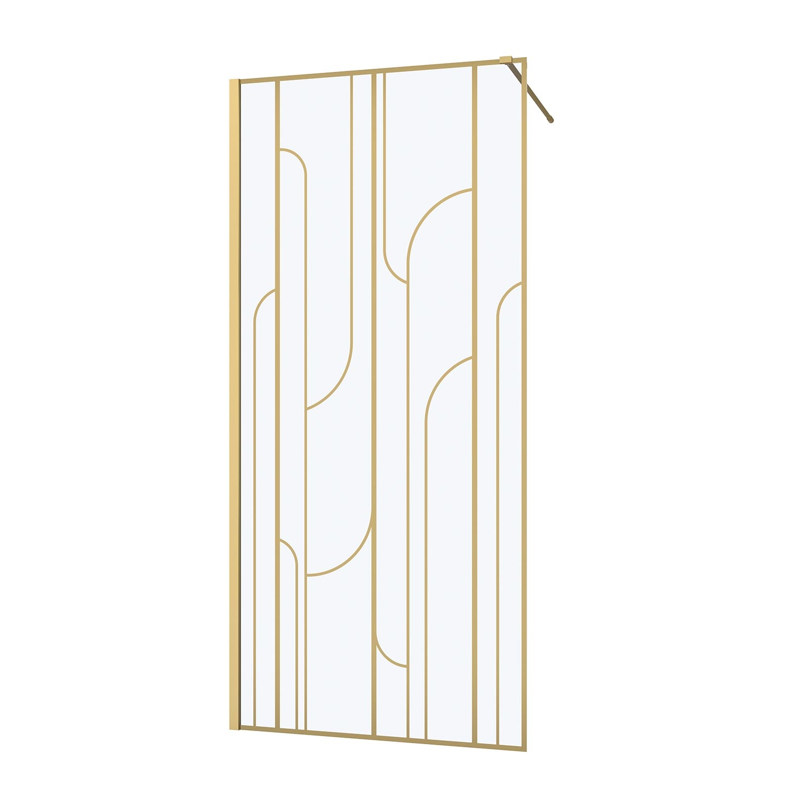 Paroi de douche à l’italienne en verre trempé 6 mm Art déco