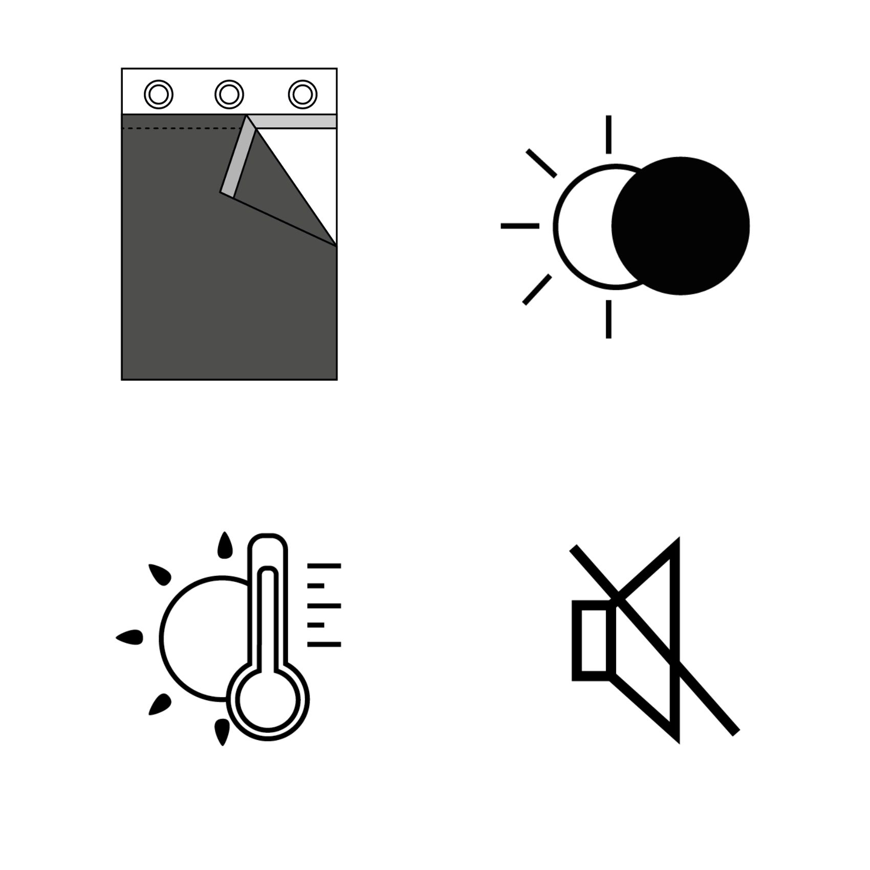 Doublure 100% occultante et thermique à velcro — vue 4